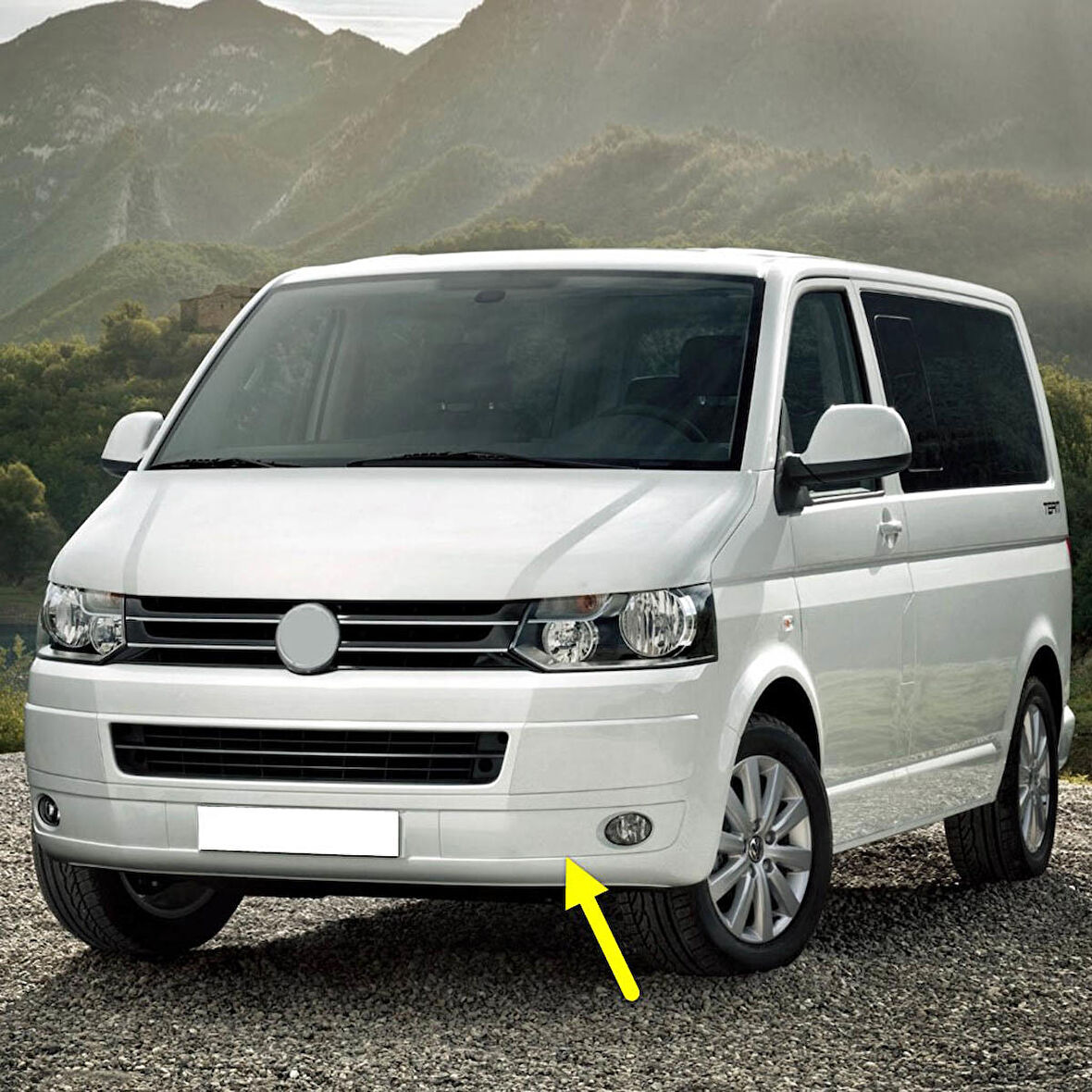 VW Caravelle T6 2010-2015 Ön Tampon Sol Sis Farı Kapağı 7E5807489D