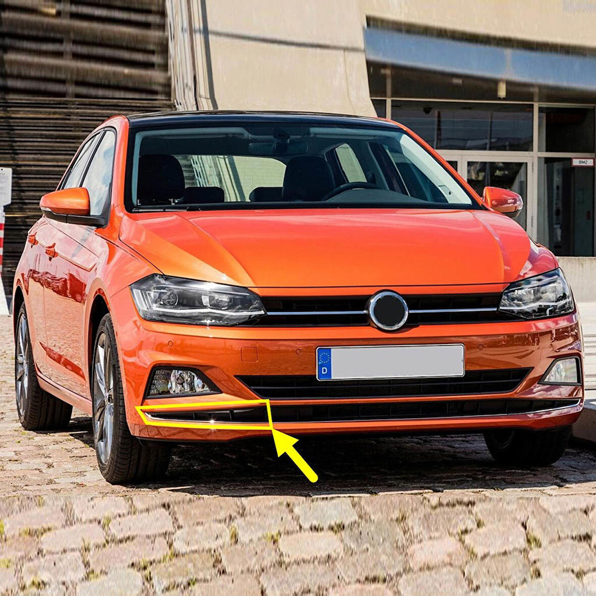 VW Polo 2018-2021 Ön Tampon Orta Izgara Sağ Parça Kromlu 2G0853677T