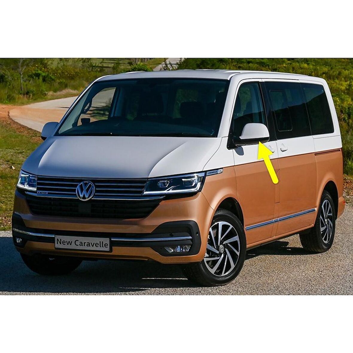 VW Caravelle 2020-2022 Sol Dış Dikiz Ayna Alt Kapağı Siyah 7E1857603B
