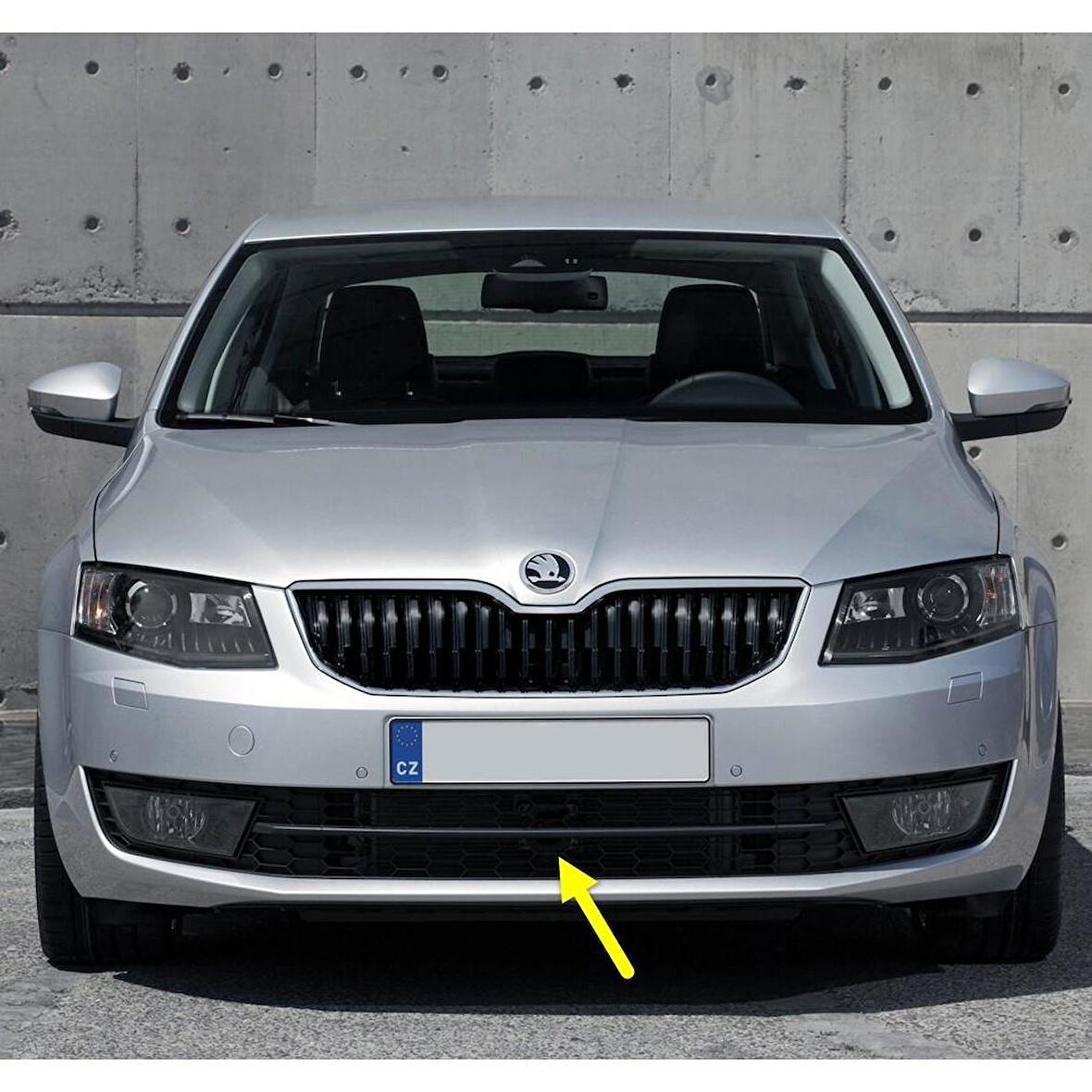 Skoda Octavia 3 2013-2017 Ön Tampon Alt Orta Petekli Izgara 5E0853677