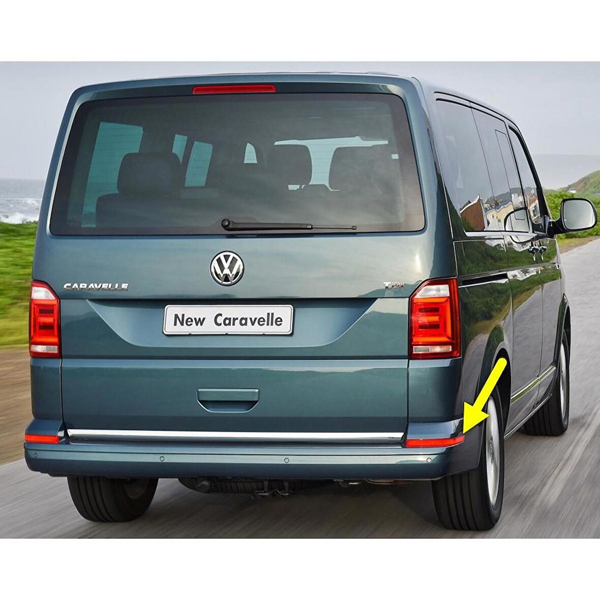VW Caravelle T6 2016-2019 Sağ Arka Tampon Köşe Reflektörü 7E0945106D