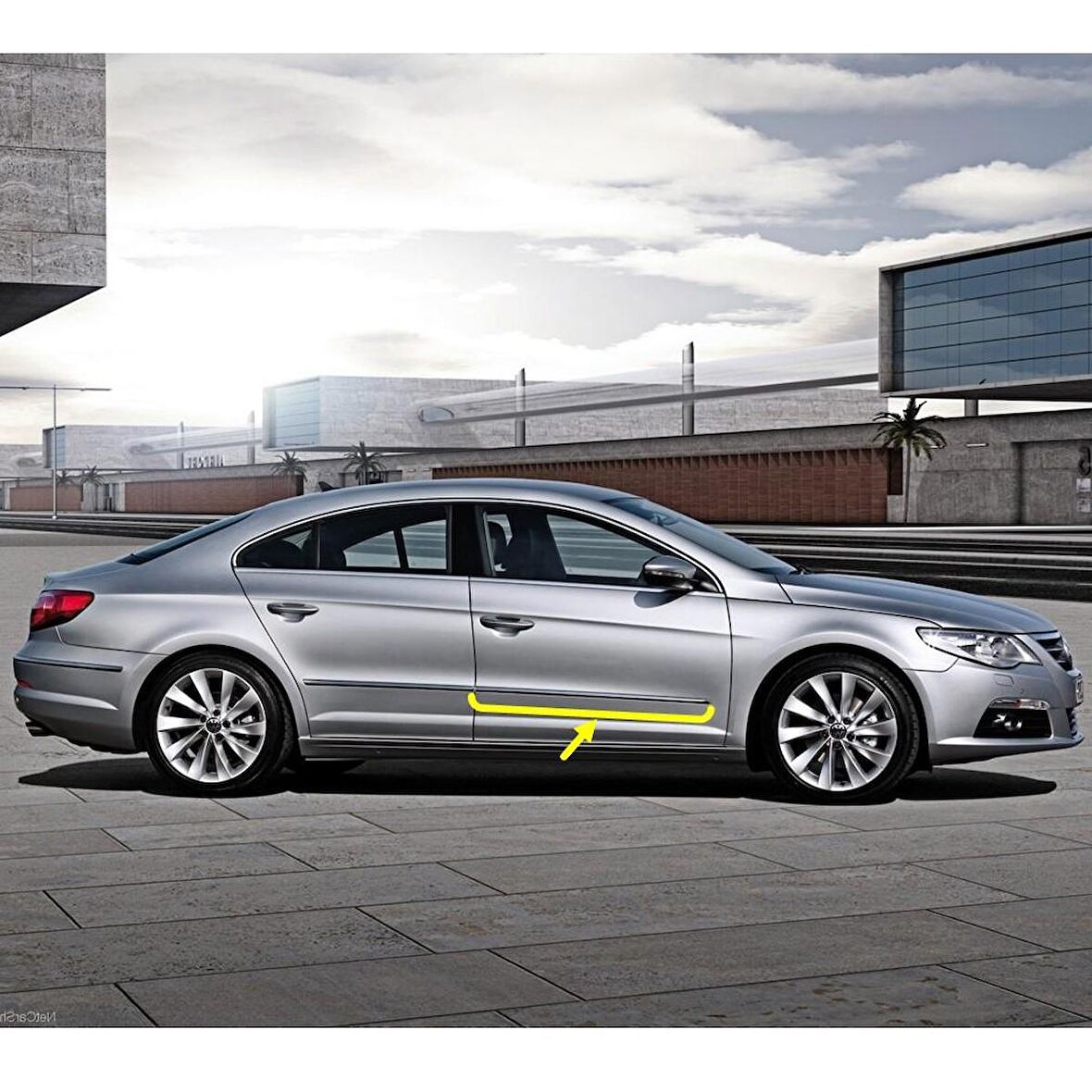 VW Passat CC 2009-2012 Sağ Ön Kapı Çıtası Kromaj 3C8853072A