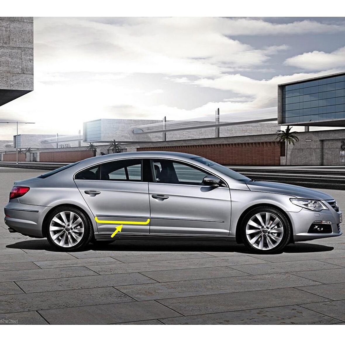 VW Passat CC 2009-2012 Sağ Arka Kapı Çıtası Kromaj 3C8853074A