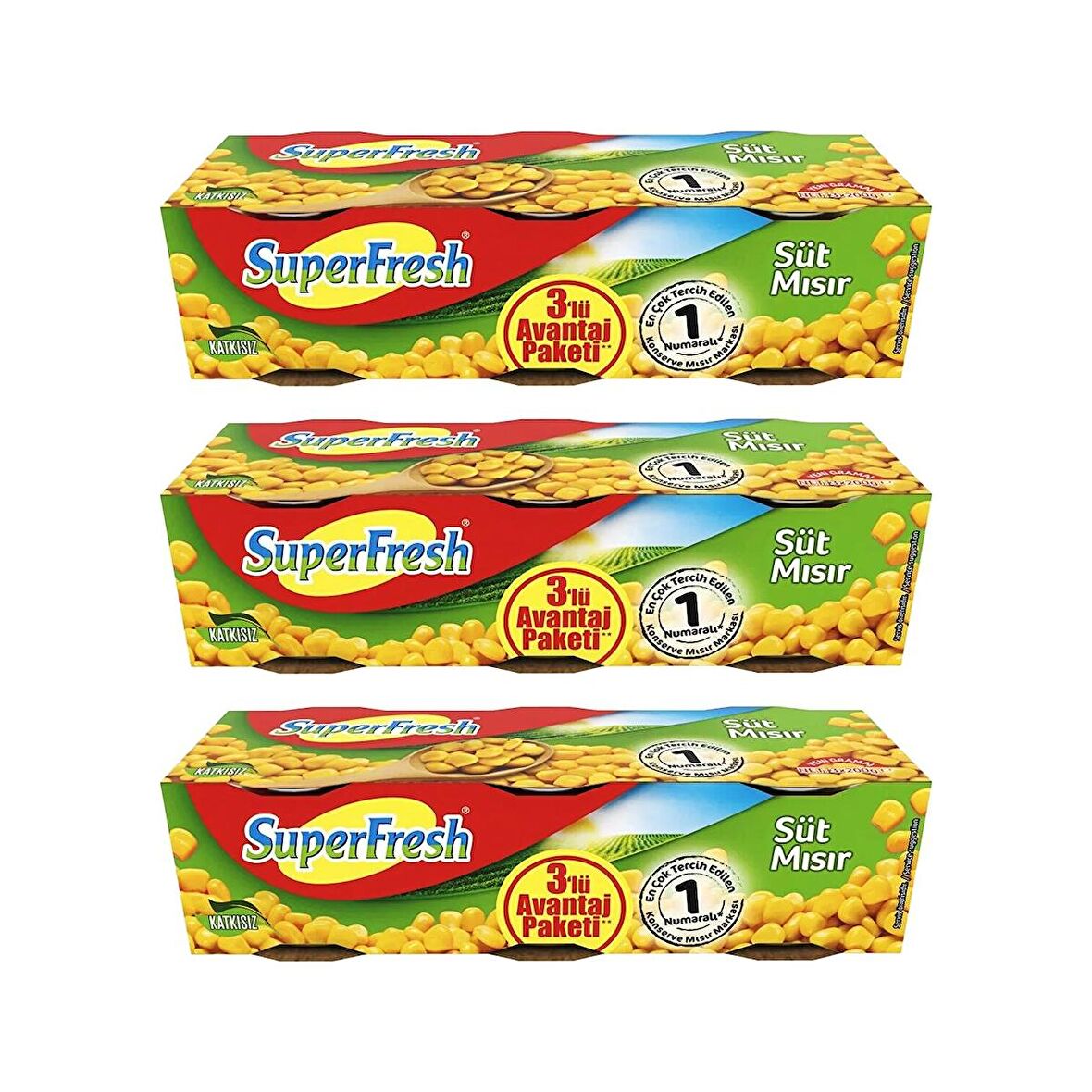 SuperFresh Mısır Konserve 3x200 gr 3 Adet