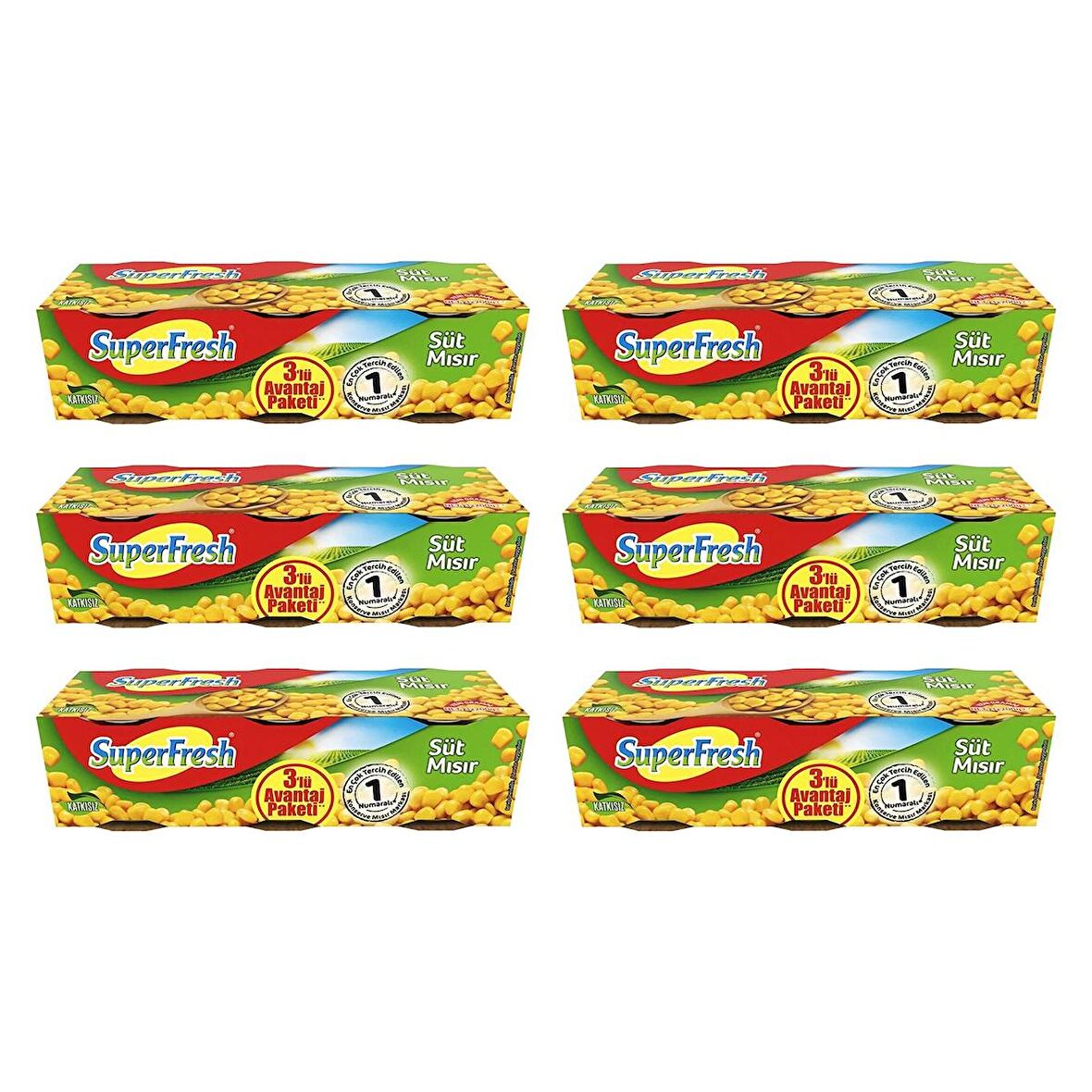 SuperFresh Mısır Konserve 3x200 gr 6 Adet