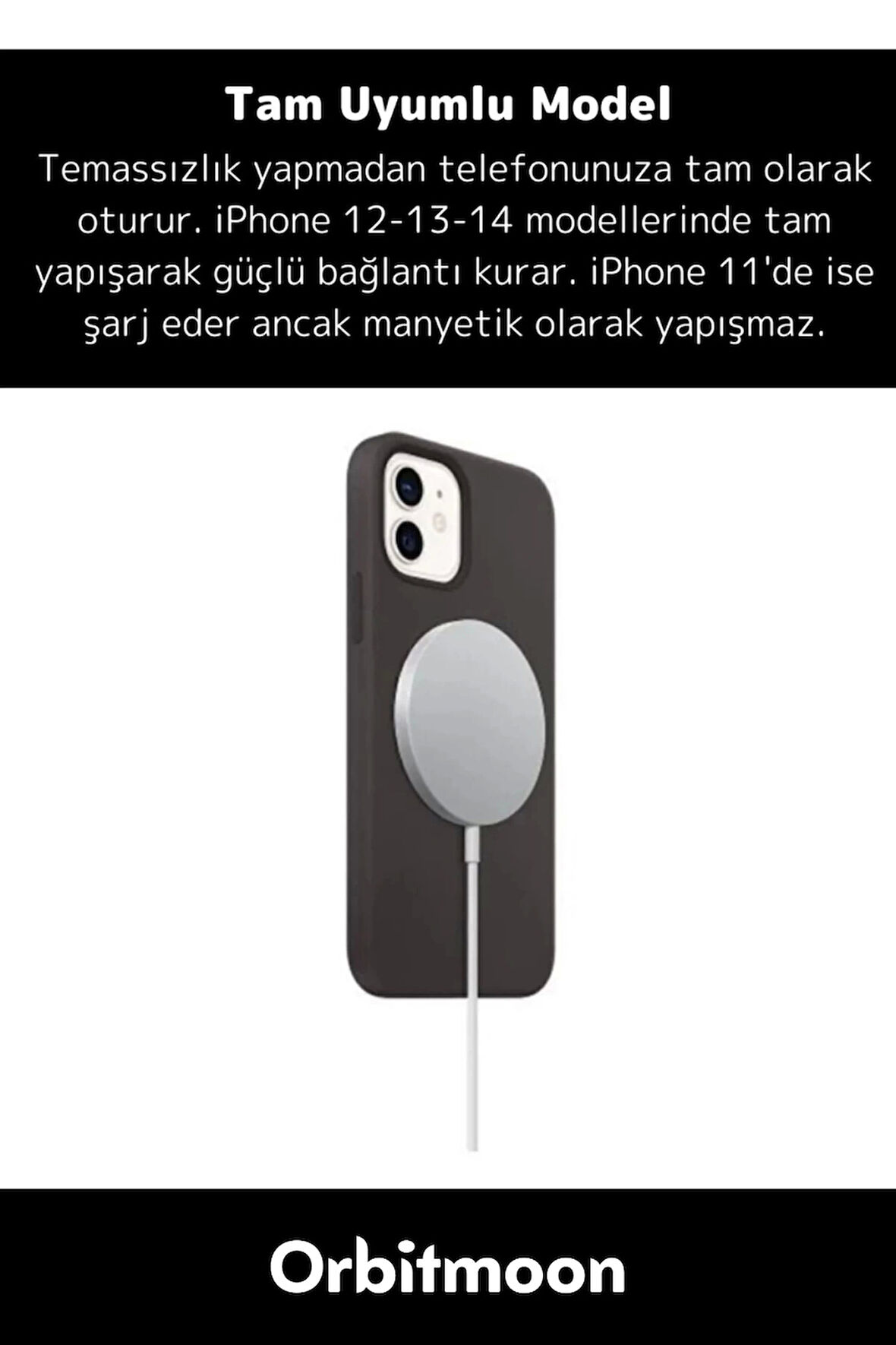 iPhone 11 12 13 14 15 16 Uyumlu Tam Uyumlu Magsafe KablosuzHızlı ŞarjAleti Wireless ChargerAdaptörü