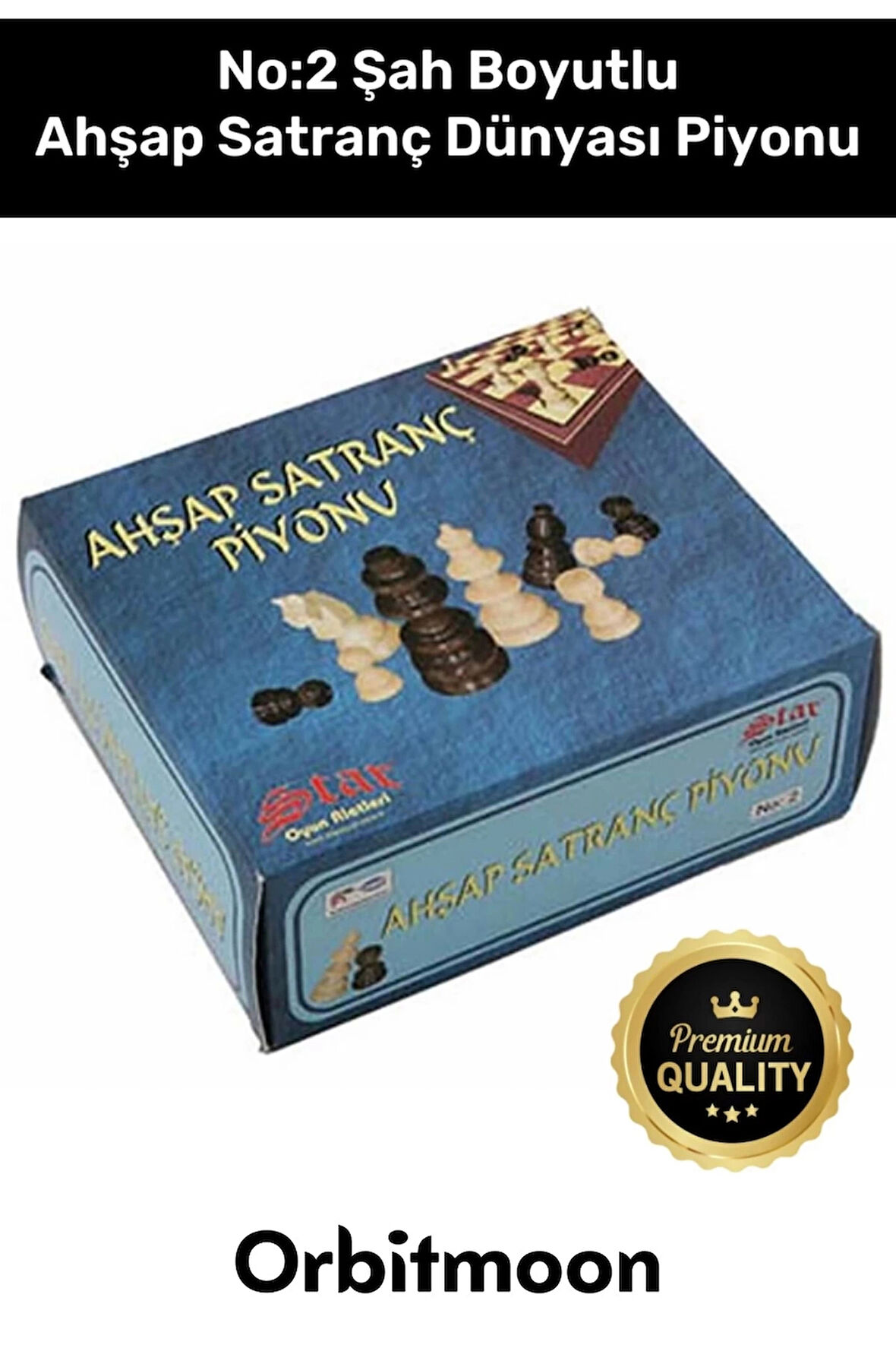 Premium Üretim Şah Boyu No: 2 Eksik Takımı Tamamlama Uyumlu Ahşap Satranç Dünyası Piyonu