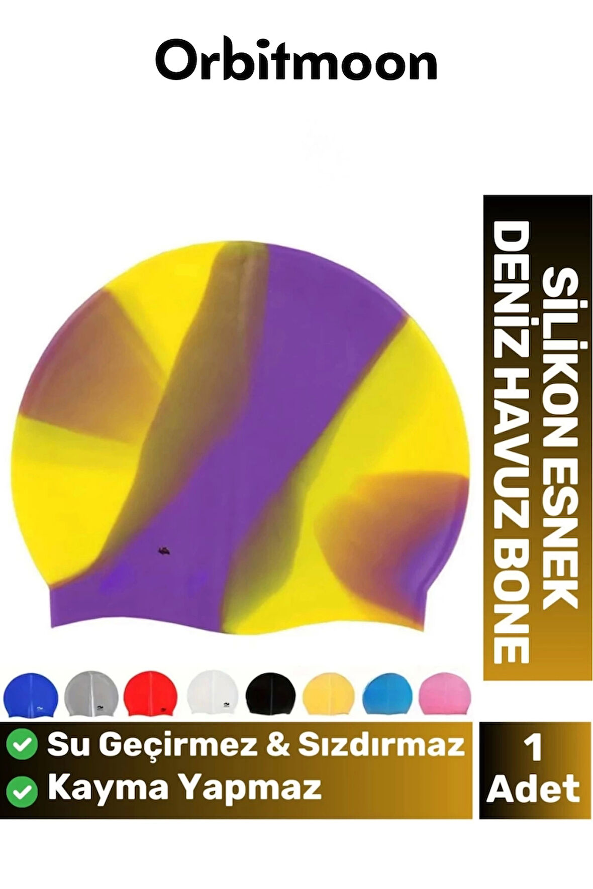 Yeni Seri Kaymaz Su Geçirmez Sızdırmaz Silikon Yüzücü Elastik Yüzme Şapkası Havuz Deniz Bonesi