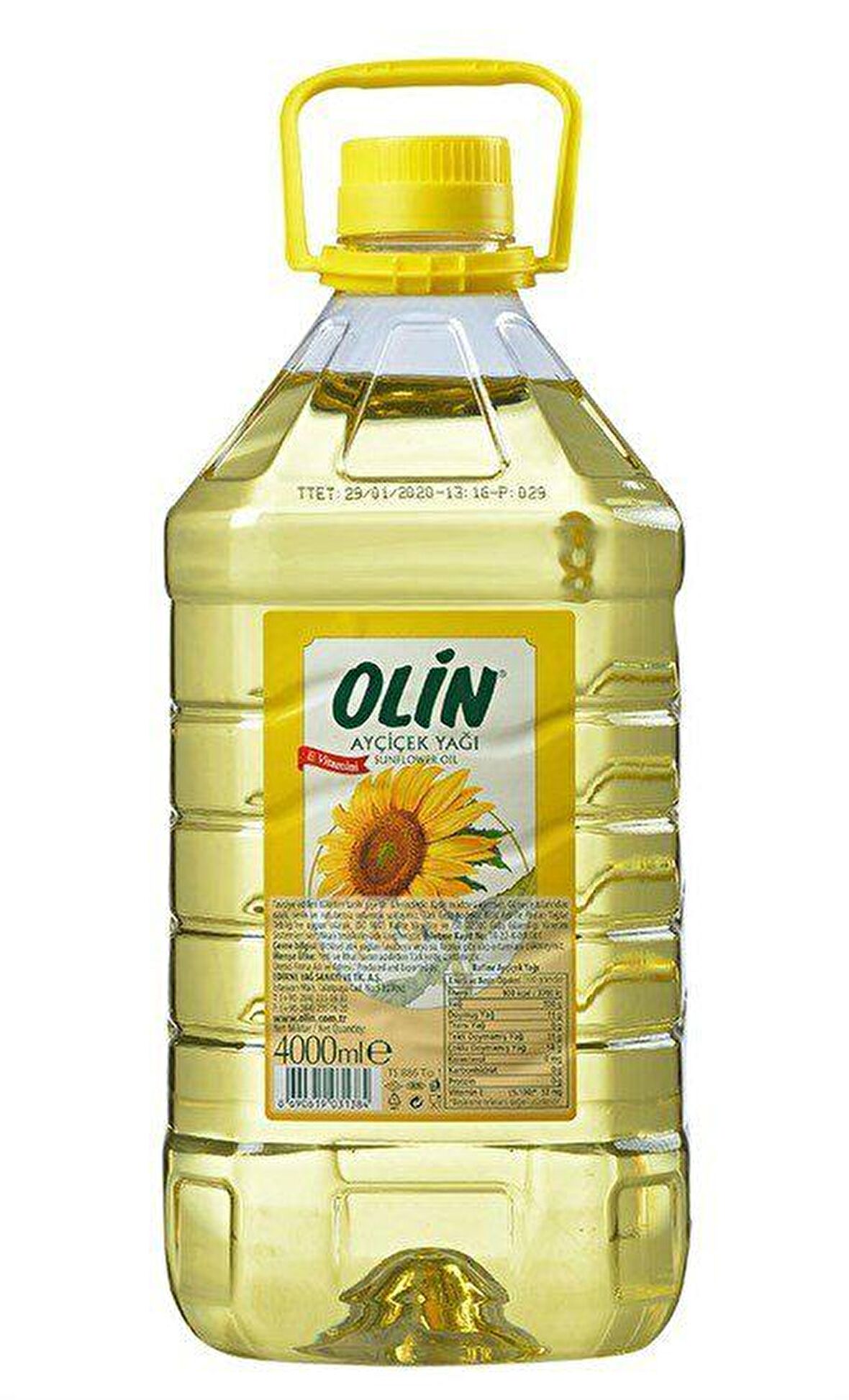 Olin Rafine Ayçiçek Yağı 4 lt Pet