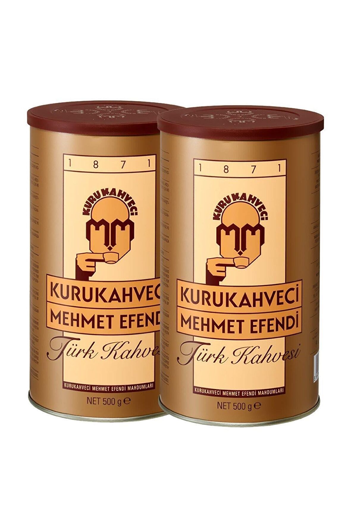 Kurukahveci Mehmet Efendi Sade Öğütülmüş Türk Kahvesi Teneke Kutu 2x500 gr 