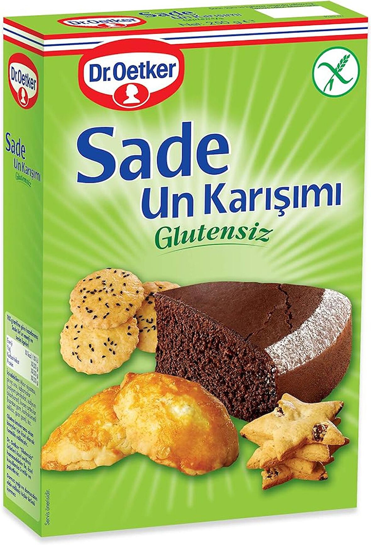 Dr. Oetker Glutensiz Sade Un Karışımı 250 gr