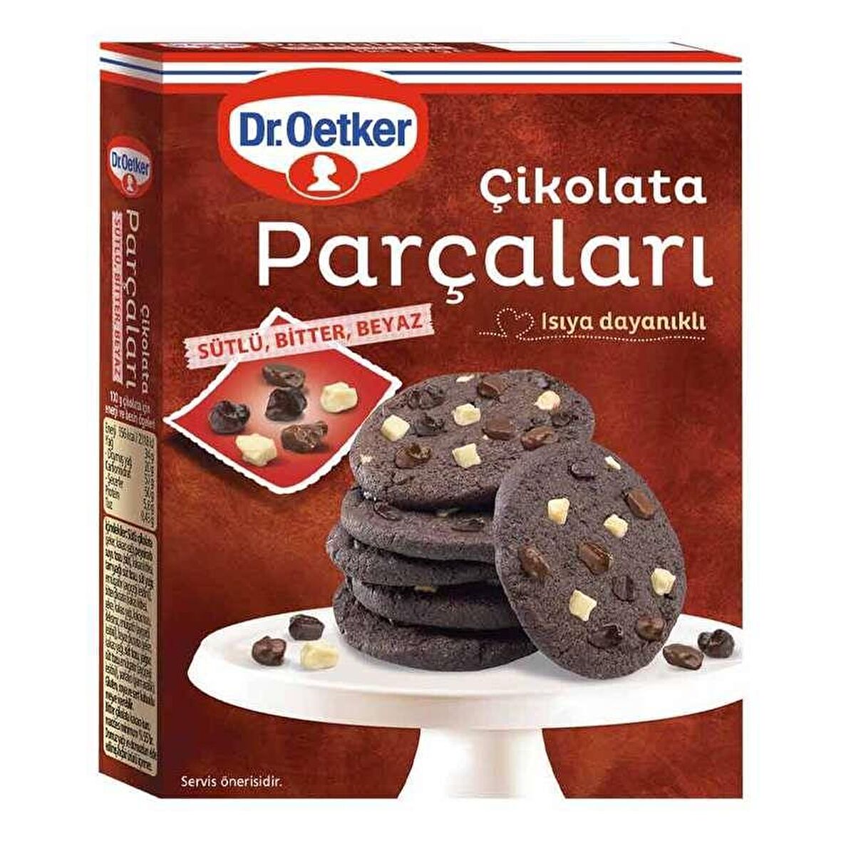 Dr.oetker çikolata parçaları 70gr sütlü&bitter&beyaz