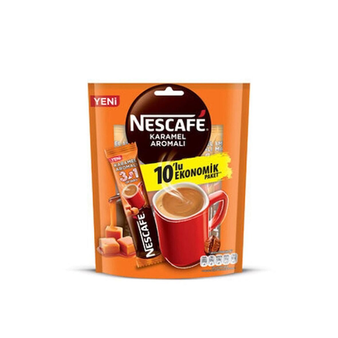 Nescafe 3'ü 1 Arada Karamel Aromalı 10*17,7 GR. (2'li)