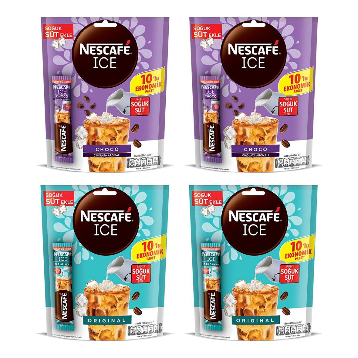 Nescafe Ice Original ve Choco 10 lu / 4 lü Karma Paket
