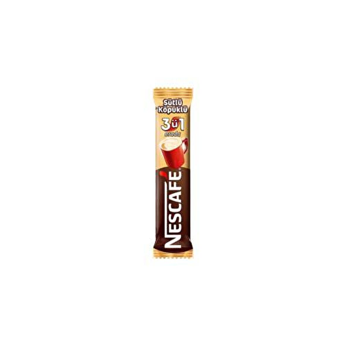 Nescafe Sütlü Köpüklü 3'ü 1 Arada Sade 18 gr Paket 