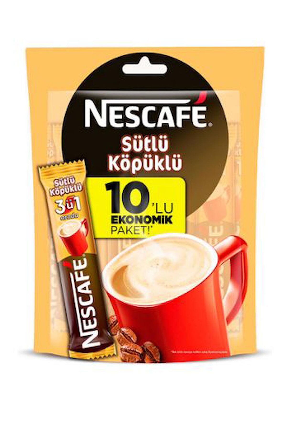 Nescafe 3-ü1 Arada Sütlü Köpüklü MP 10-lu 174 GR (12'li)