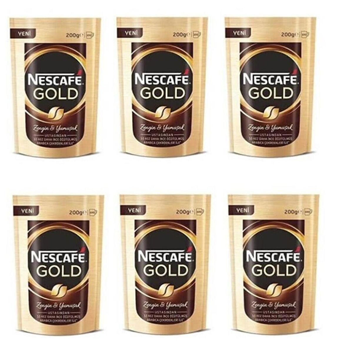 Nescafe Gold Granül Kahve 200 gr 6'lı Hazır Kahve