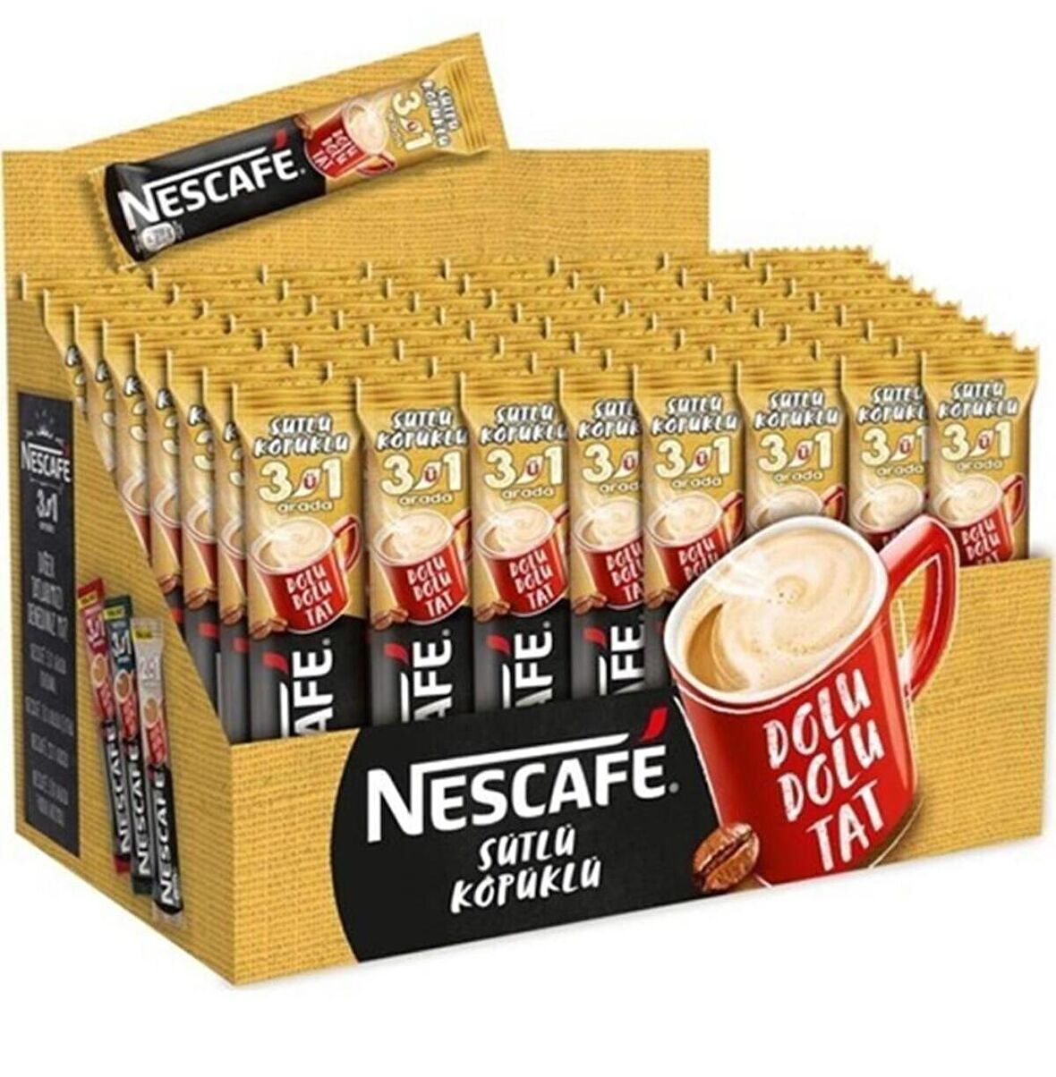 Nescafe 3 ü 1 Arada Sütlü Köpüklü 17,4 gr x 144 adet