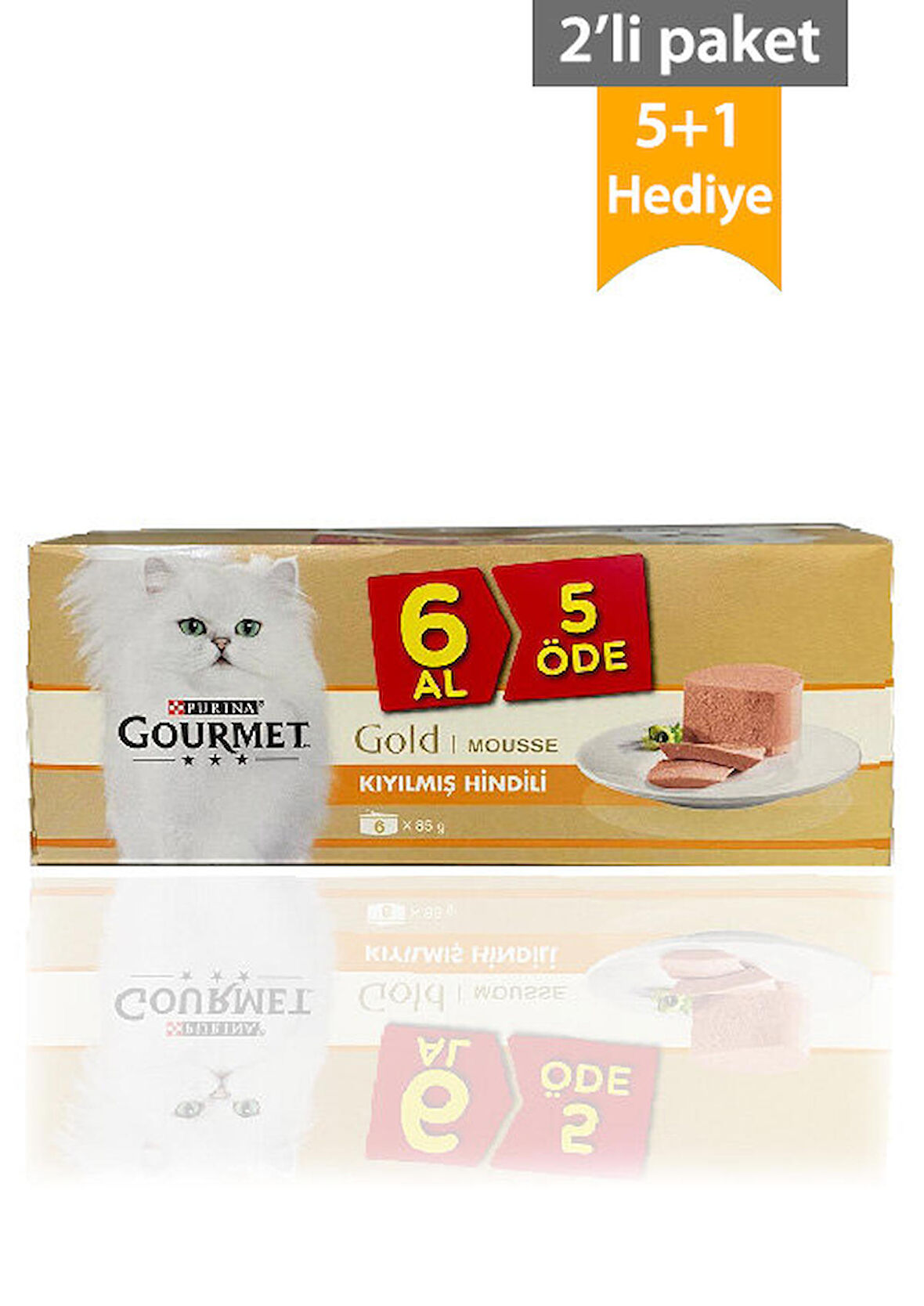 Gourmet Gold Kıyılmış Hindili Konserve Kedi Maması 6 Al 5 Öde X 2 Adet