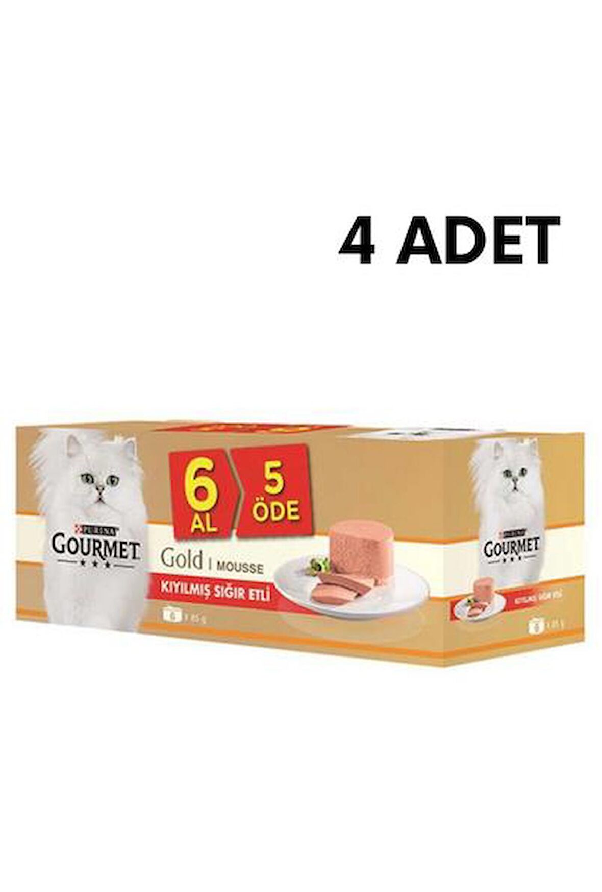 Gourmet Gold 6 Al 5 Öde Kıyılmış Sığır Etli x 4 Adet