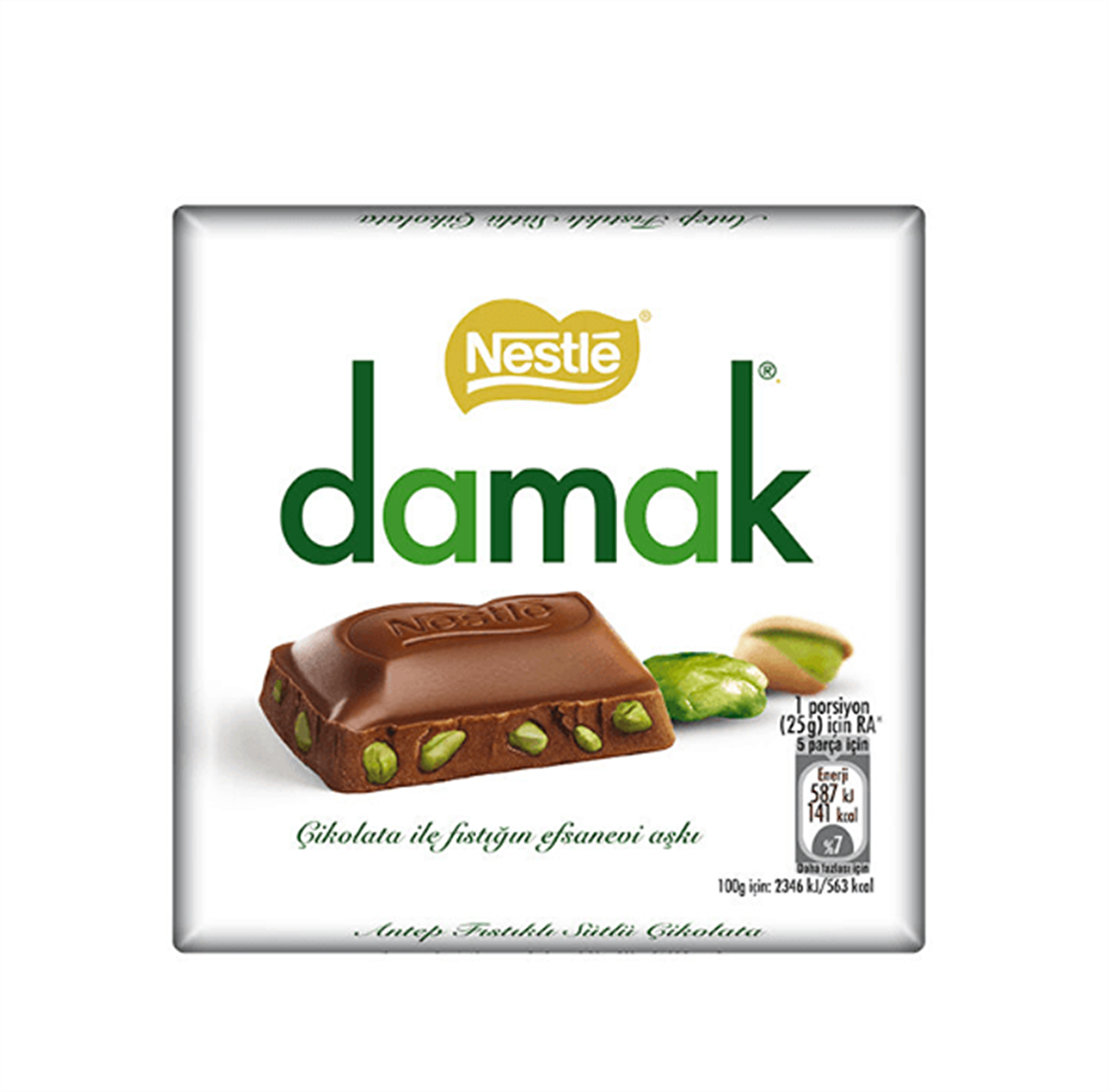 Nestle Damak Antep Fıstıklı Sütlü Çikolata 60 Gr 