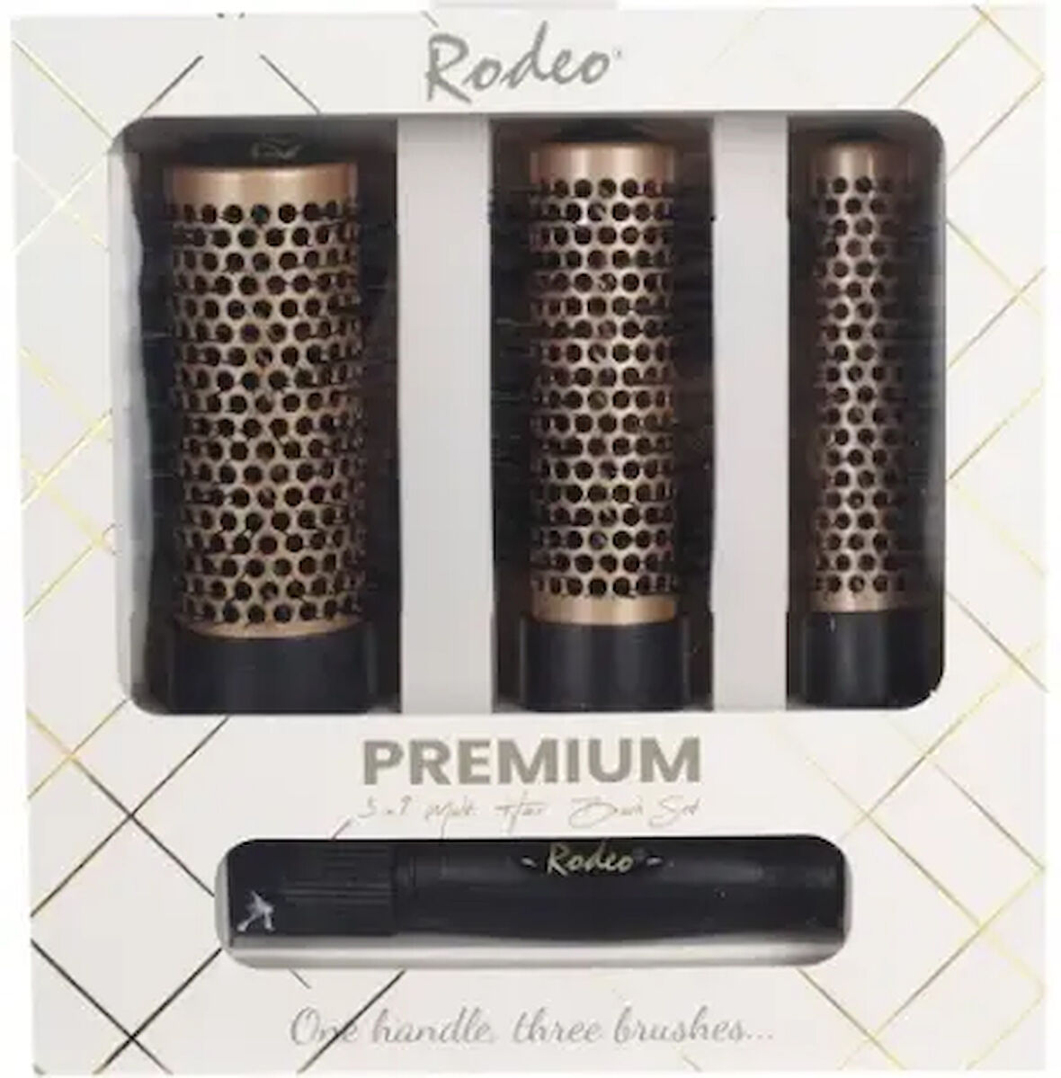 Rodeo 3IN1-G Saç Fırçası Seti Antrasit