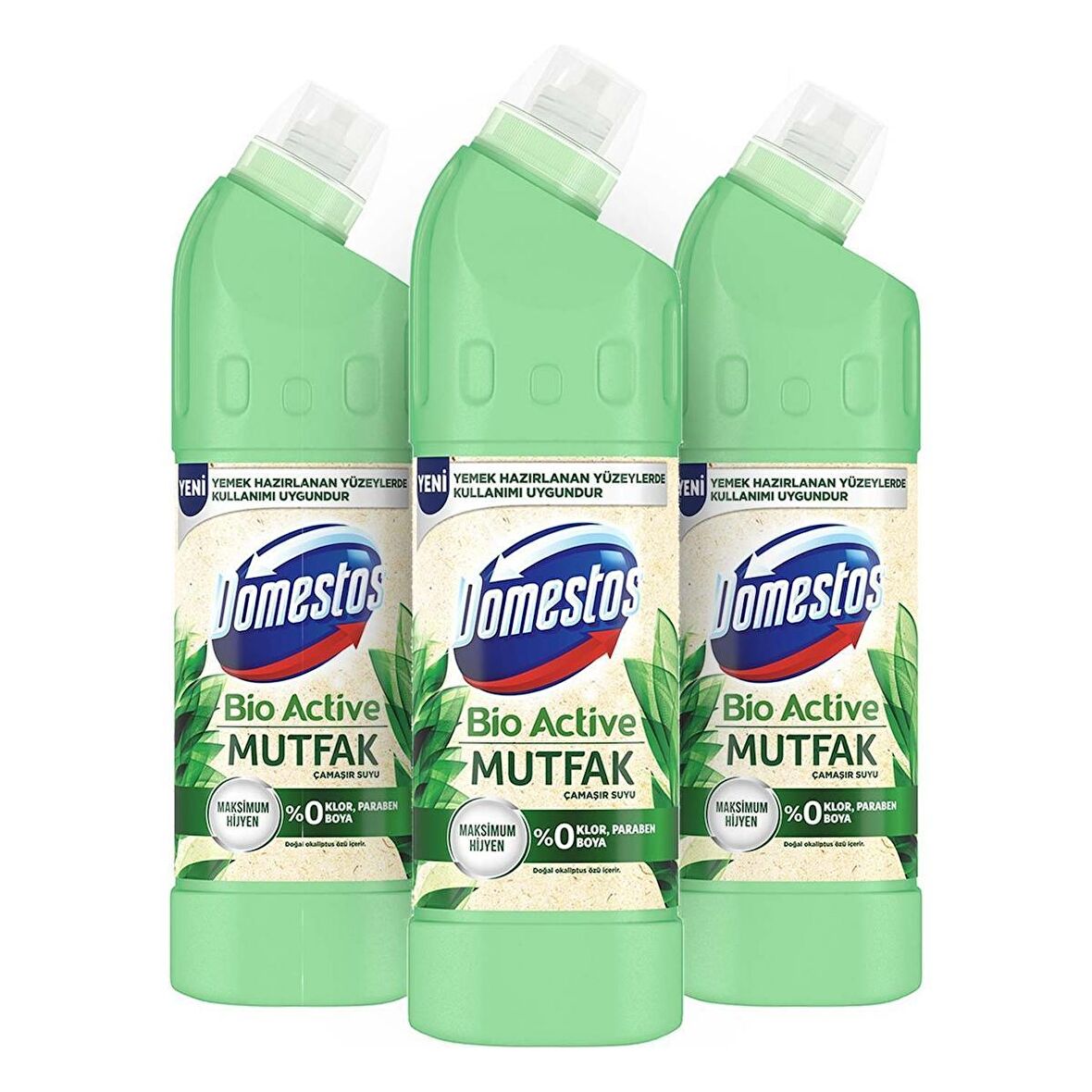 Domestos Çamaşır Suyu Bio Active Mutfak Yemek Hazırlanan Yüzeyler Için Kireç Sökücü 750 Mlx3