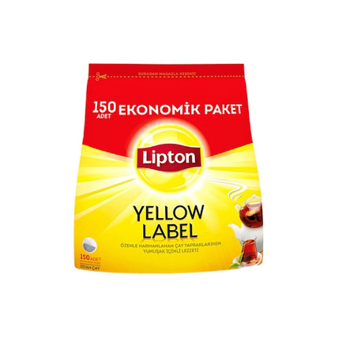 6'lı Lipton Yellow Label Demlik Çay 150'li 480 Gr. EMH