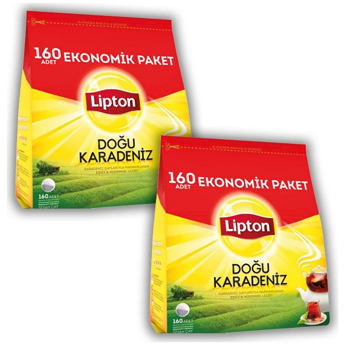 Lipton Doğu Karadeniz Demlik Poşet Bitki Çay 2x160'lı 