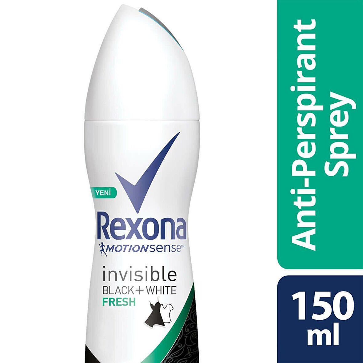 Rexona Deodorant Invisible Black White Fresh Women 150 Ml