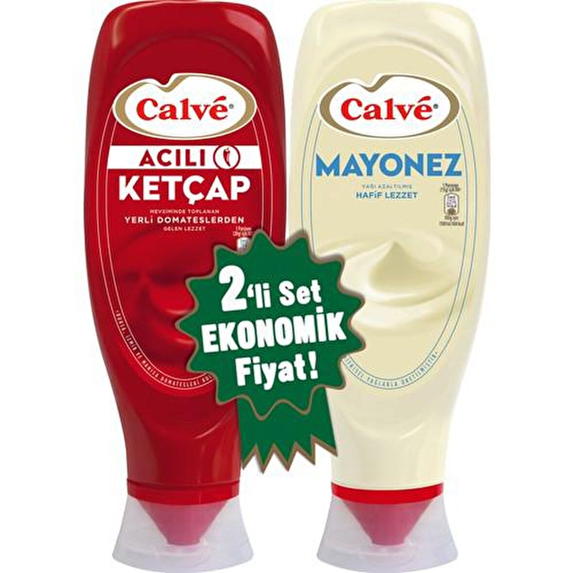 Calve Acılı Ketçap + Mayonez 2'li Set 1140 gram