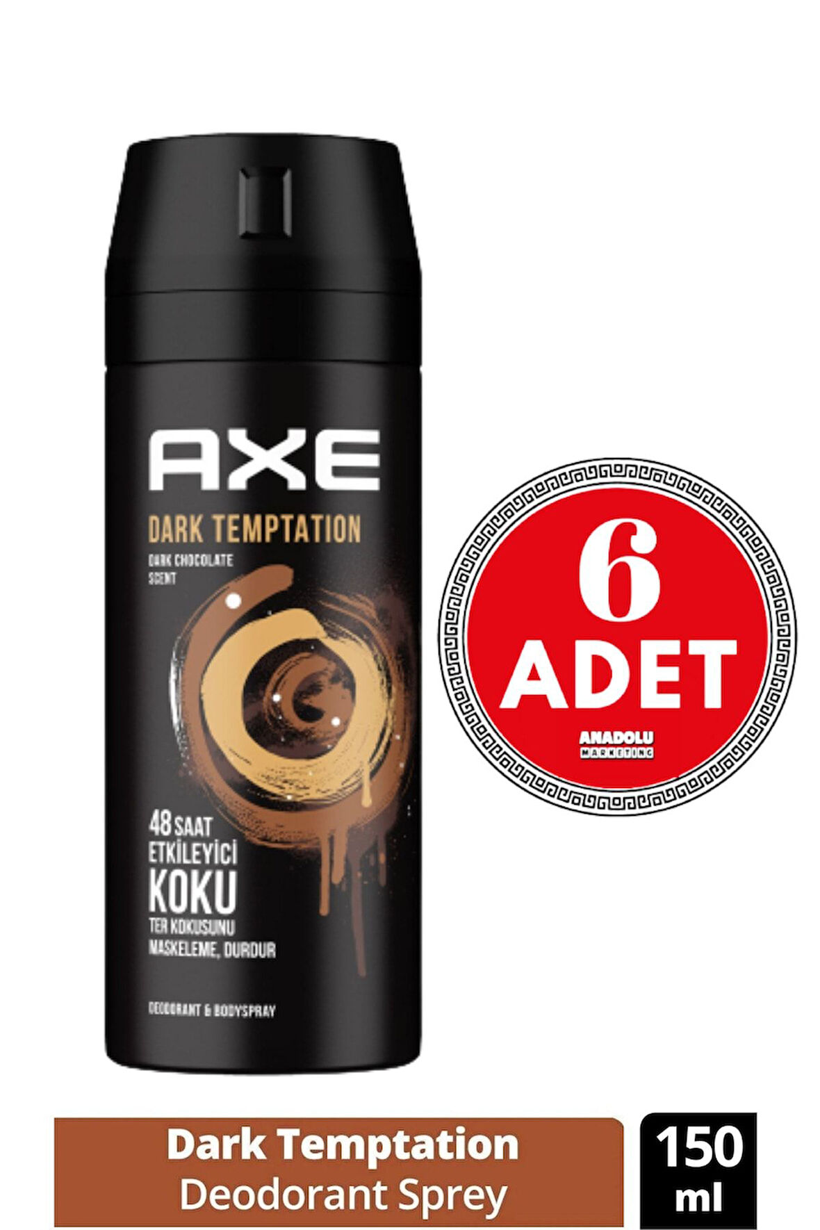 Dark Temptation Erkek Sprey Deodorant 150 Ml (6 Adet)