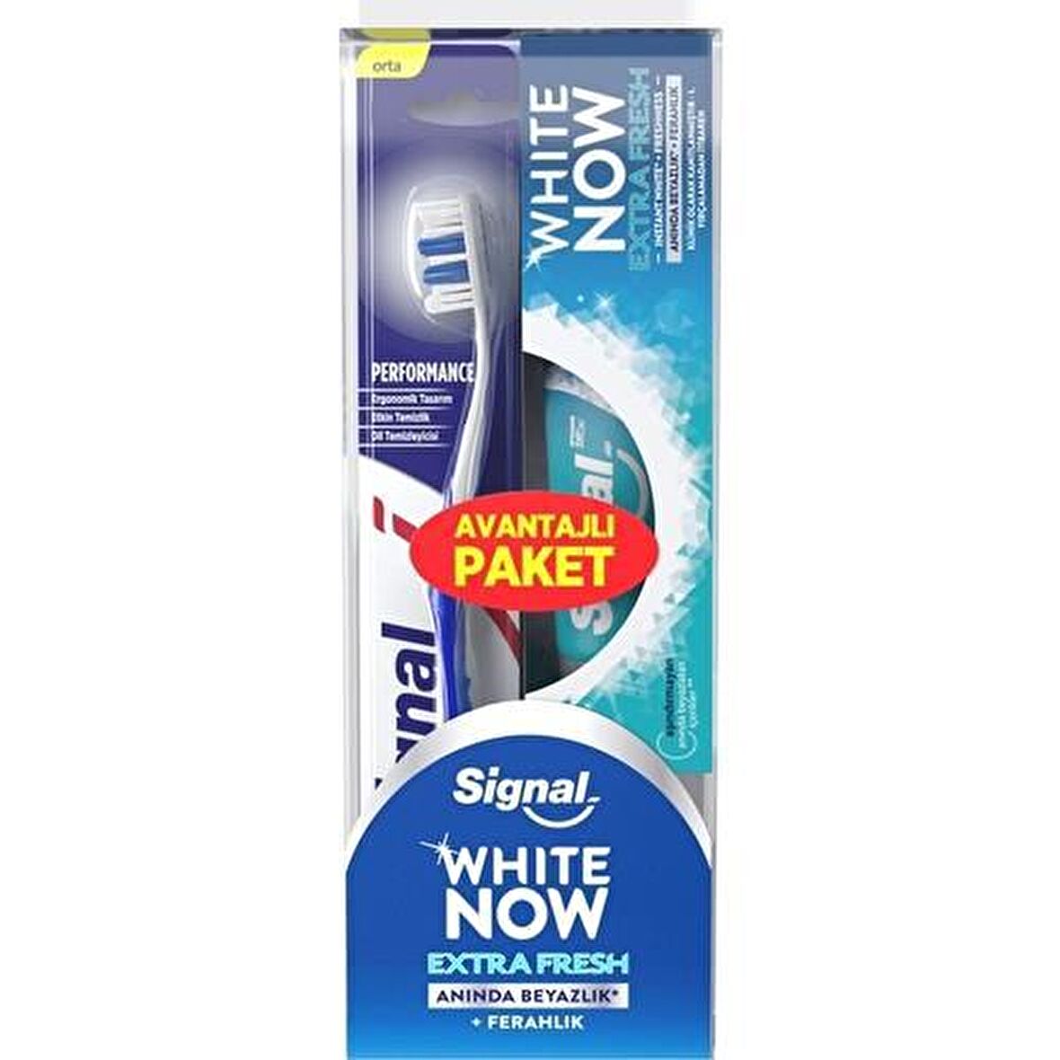 Signal White Now Extra Fresh Beyazlatma Diş Macunu 75 ml & Diş Fırçası 