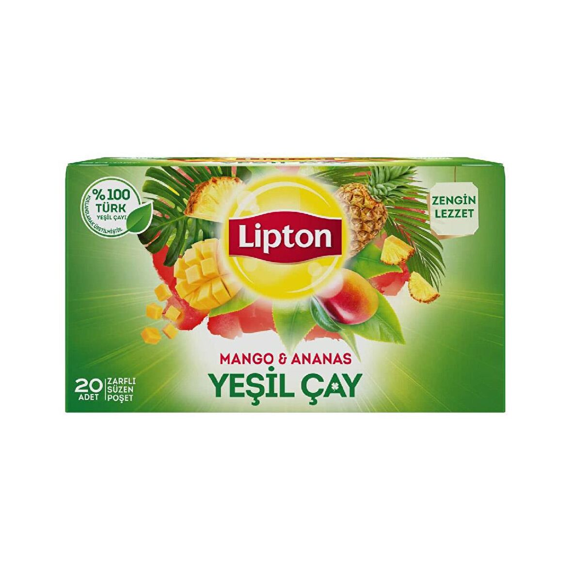 Lipton Ananas - Mango Organik Bardak Poşet Yeşil Çay 20'li 