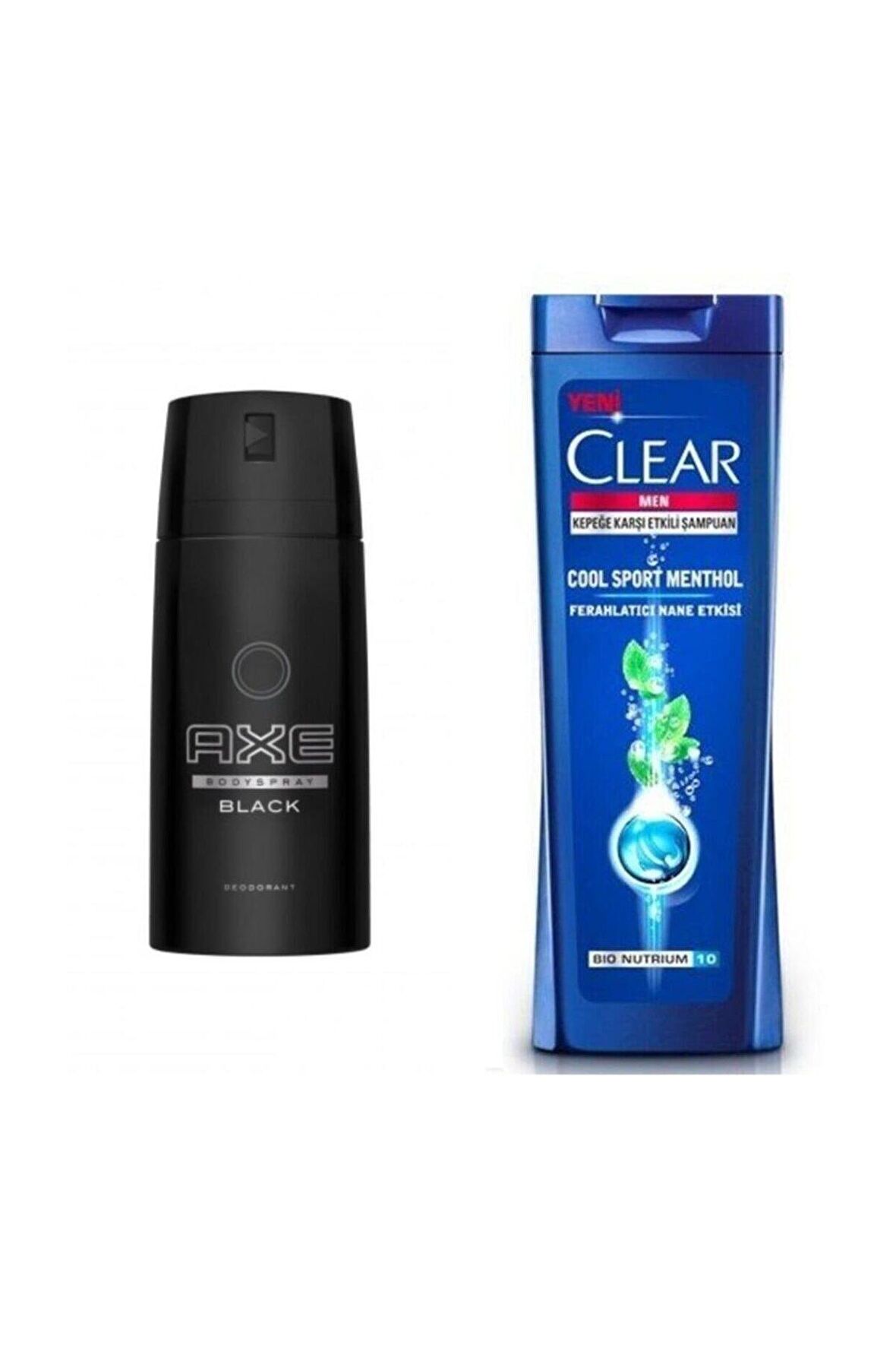 Axe Black Pudrasız Ter Önleyici Leke Yapmayan Erkek Sprey Deodorant 150 ml + Clear Şampuan 180 ml