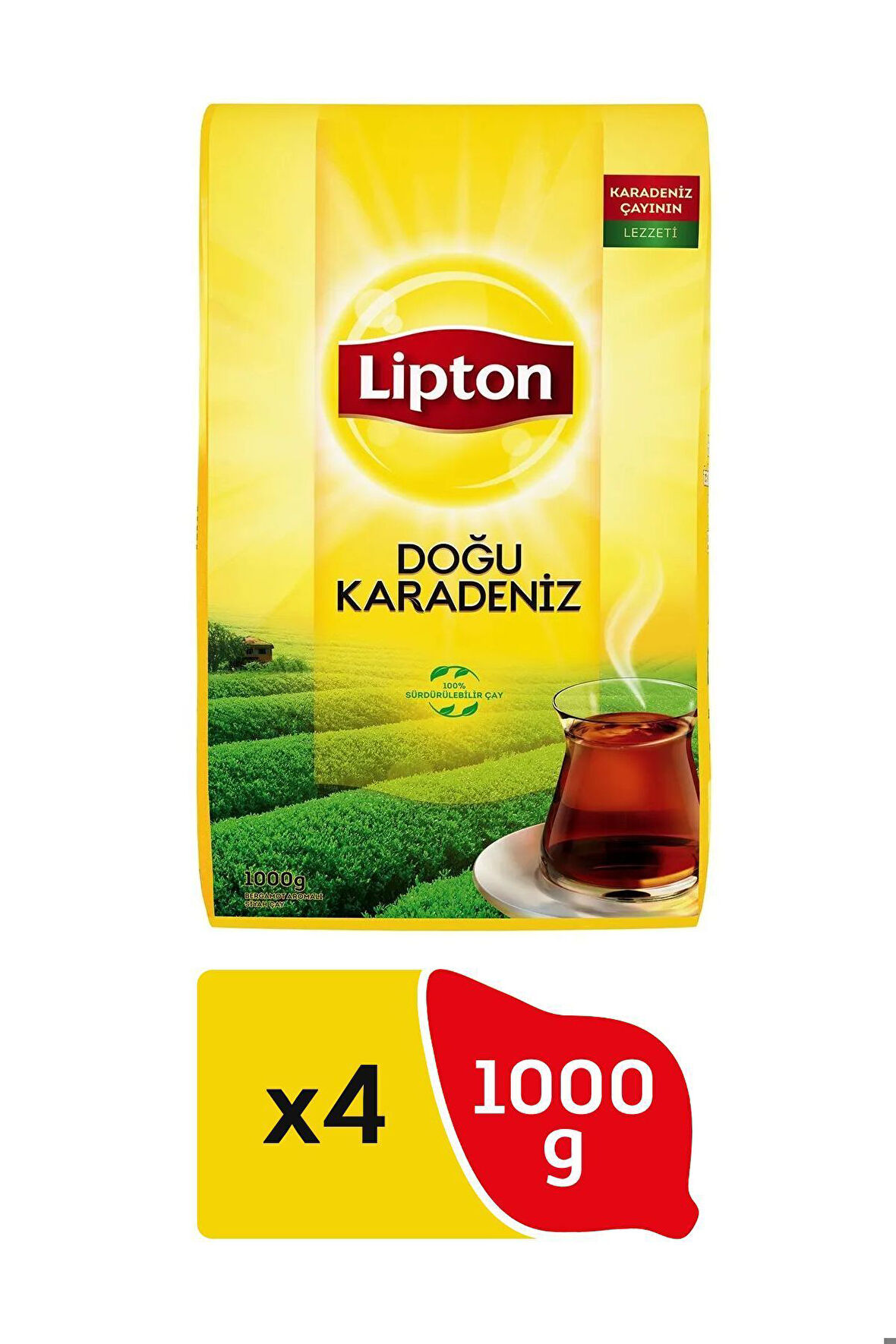 Lipton Doğu Karadeniz Dökme Çay 1000 gr x 4 Adet