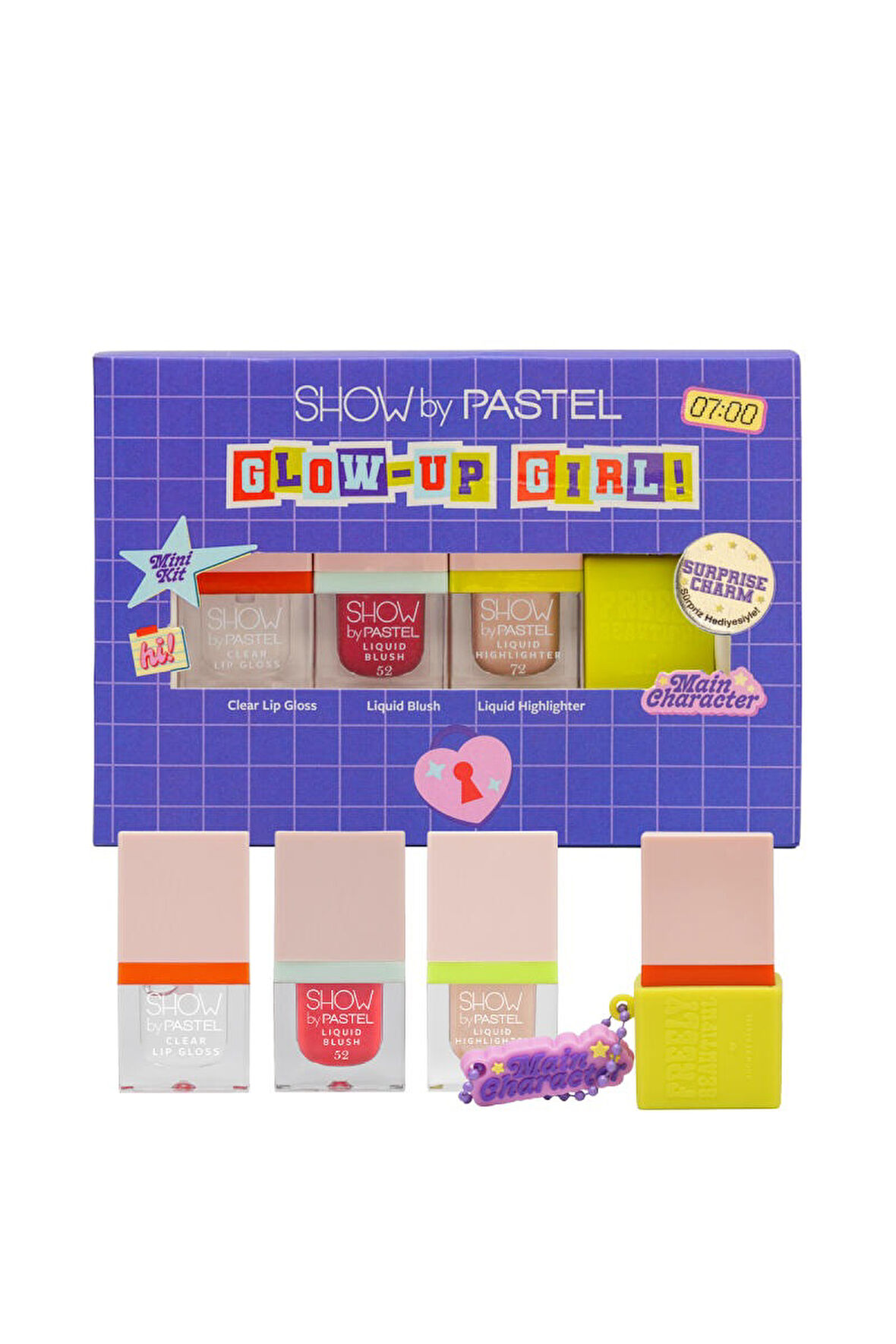 Pastel Show Mini Glow-Up Girl Allık Hıghlıghter Gloss Set Main Character