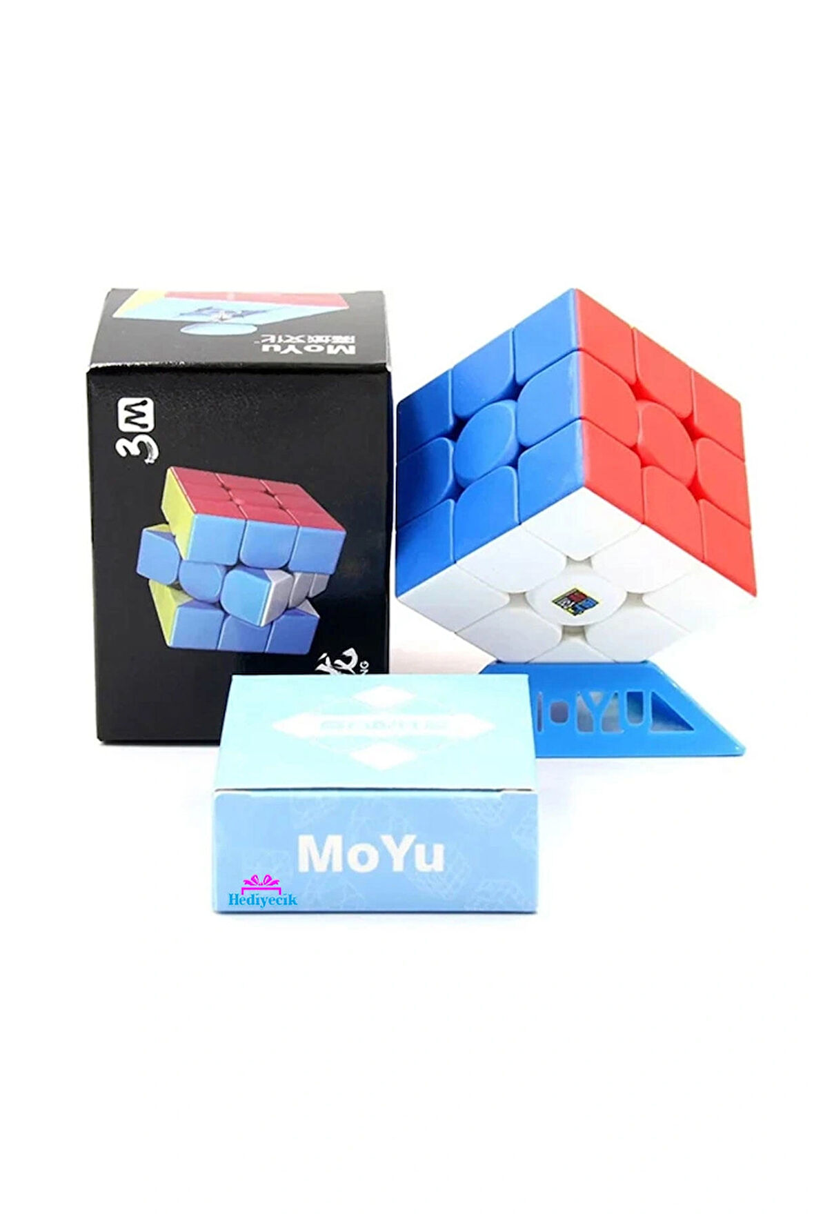 Moyu Speed 3m Mıknatıslı 3x3 Stickerless Zeka Küpü Akıl Küpü Rübik Küp