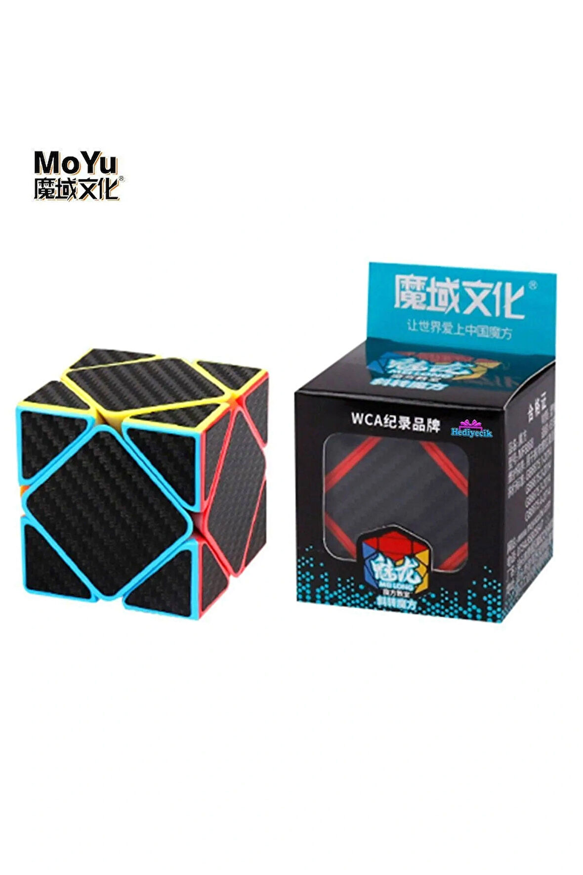 Moyu Meilong Skewb Karbon Fiber Zeka Küpü Akıl Küpü Küp Speed Cube