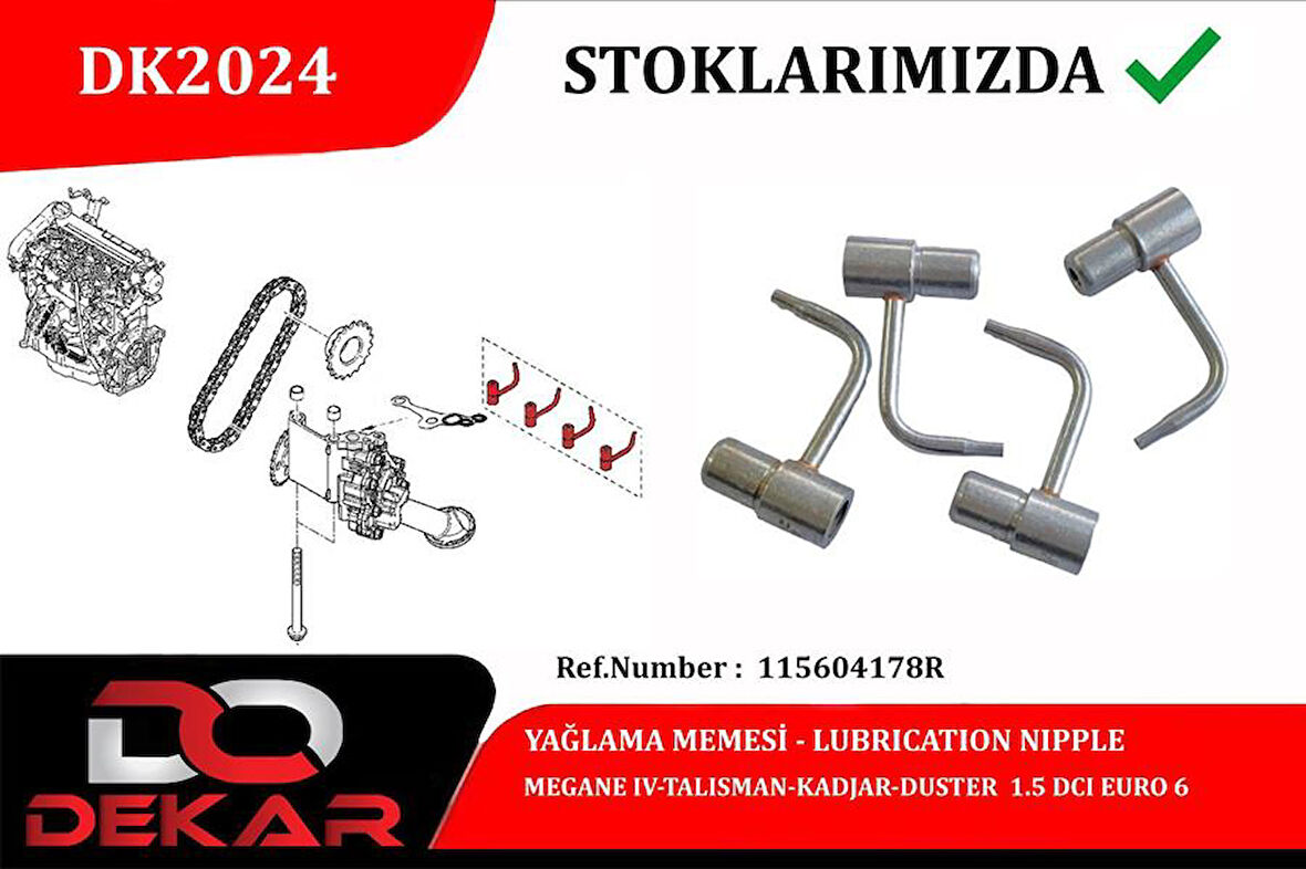 Renault Yaglama Memesi Megan IV Kadjar 1.5 DCI 18> Euro6 - Dekar Dk2024