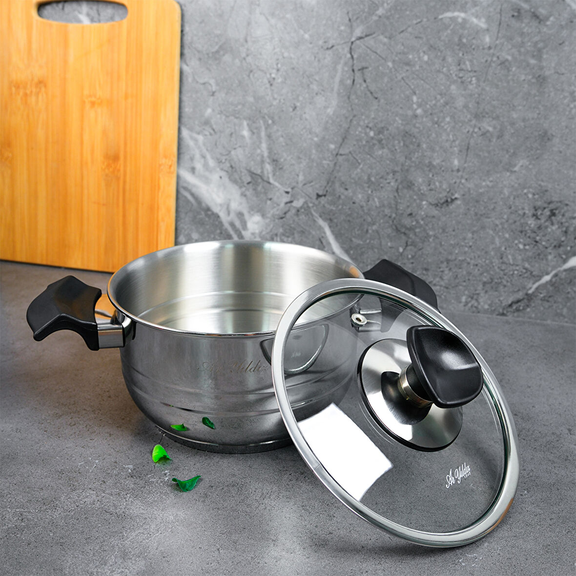 Aryıldız King Cam Kapak Tencere 16 cm