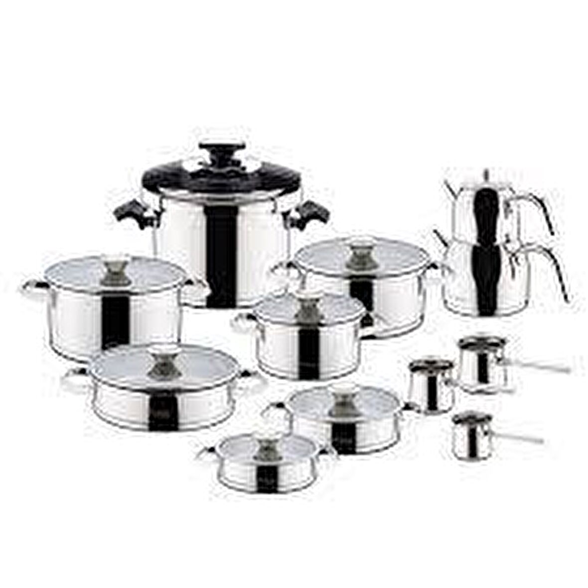 ArYıldız Lilyum Prestige Cam İDEAL Set 22 Parça Tencere Seti