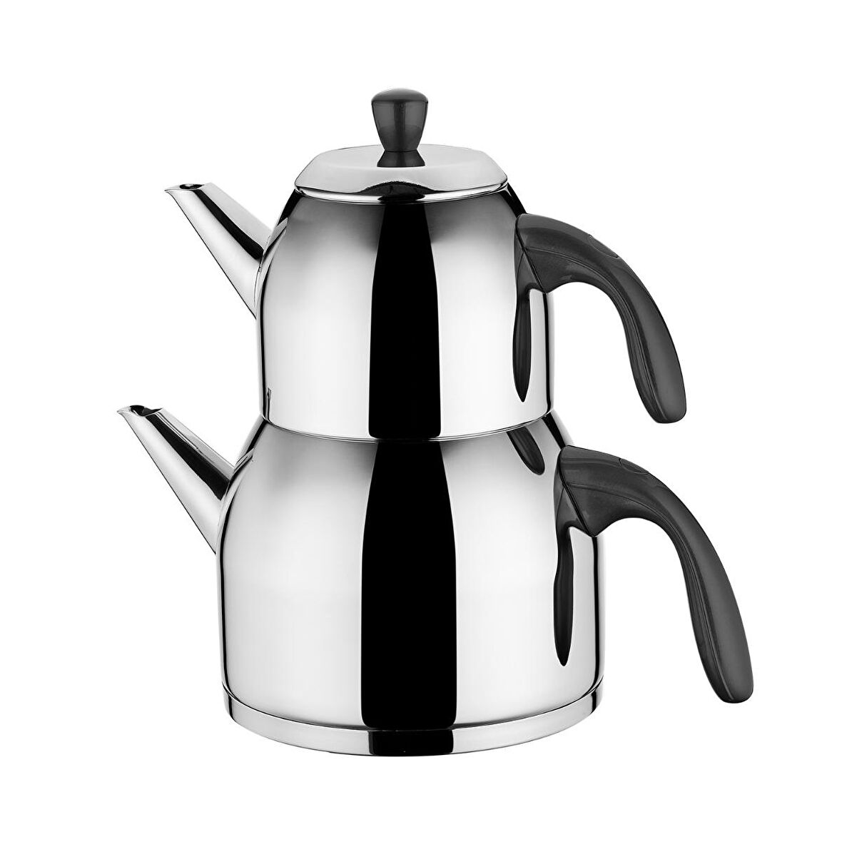 Aryıldız Maya Prestige Simli Siyah Çaydanlık Takım