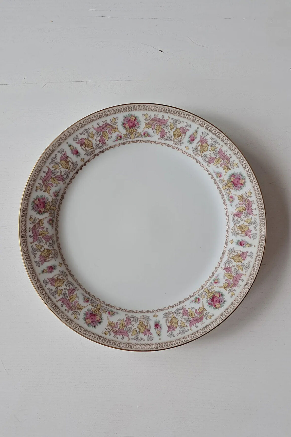Tirschenreuth Yaz Rüyası Vintage Porselen Pasta Tabağı