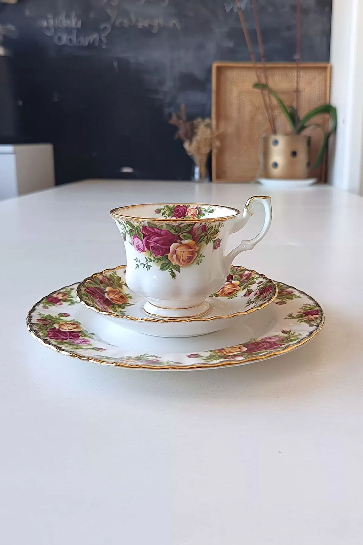 Old Country Roses Bone China Çay Fincanı 3 Parça