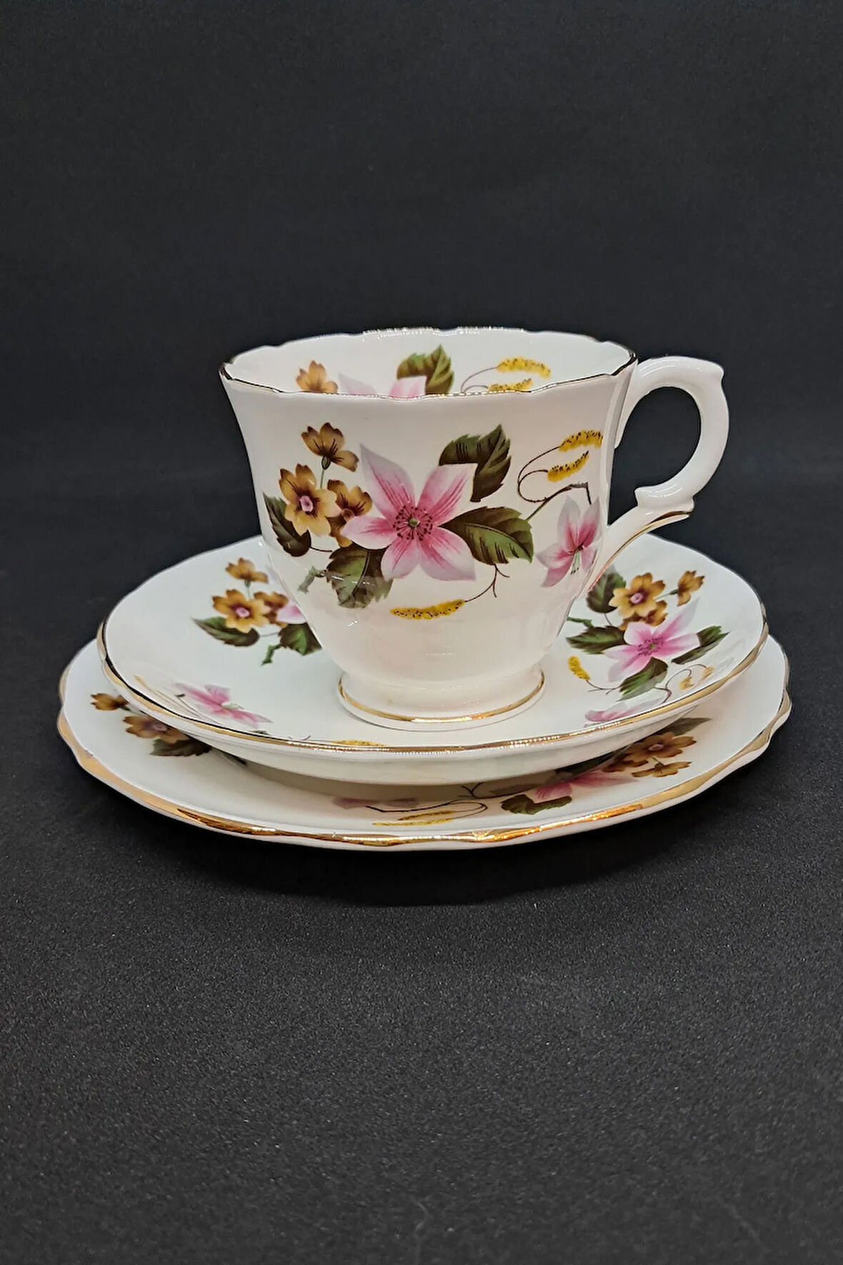 Widermere Fine Bone China Vintage Çay Fincanı 3 Parça