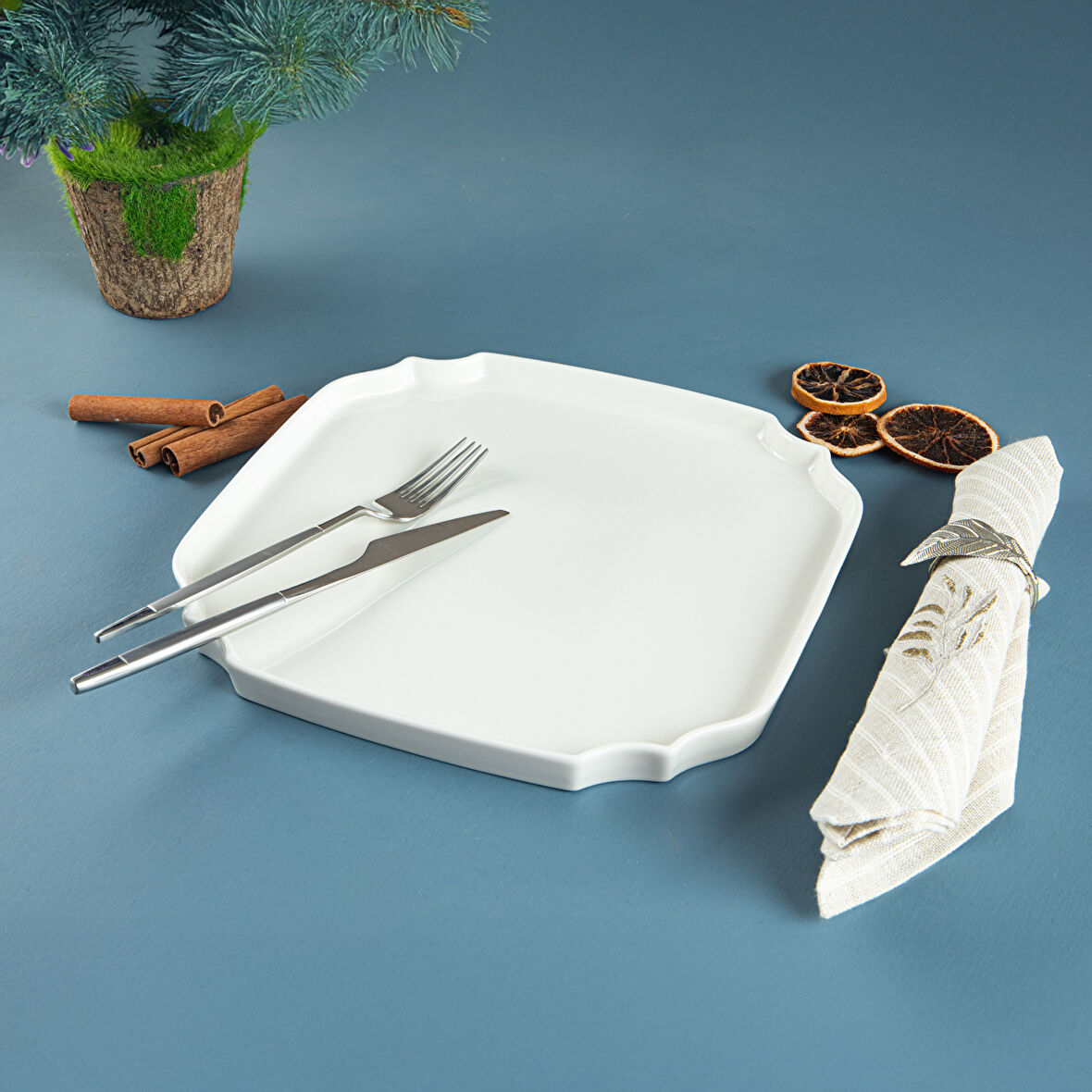 Aryıldız Lunar Kare Servis Tabağı 27 cm