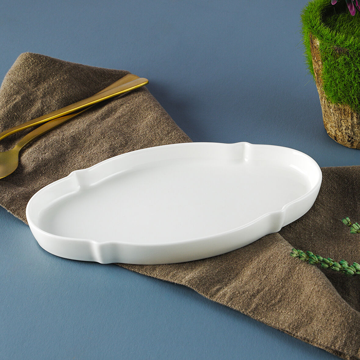 Aryıldız Lunar Oval Tabak 20 cm
