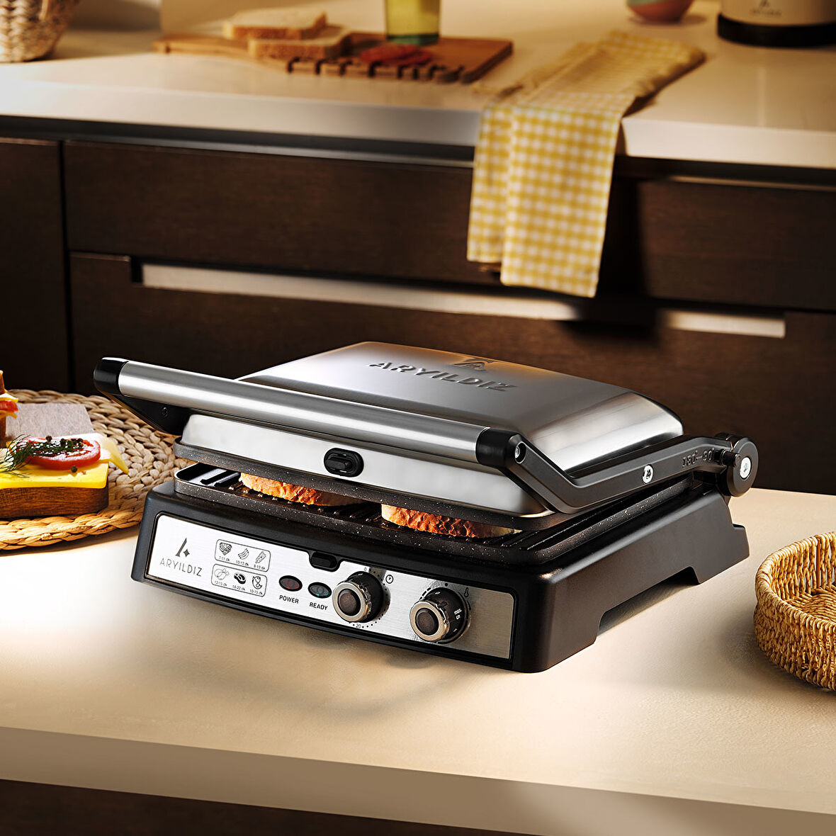 Aryıldız Multi Grill Tost Makinesi İnox