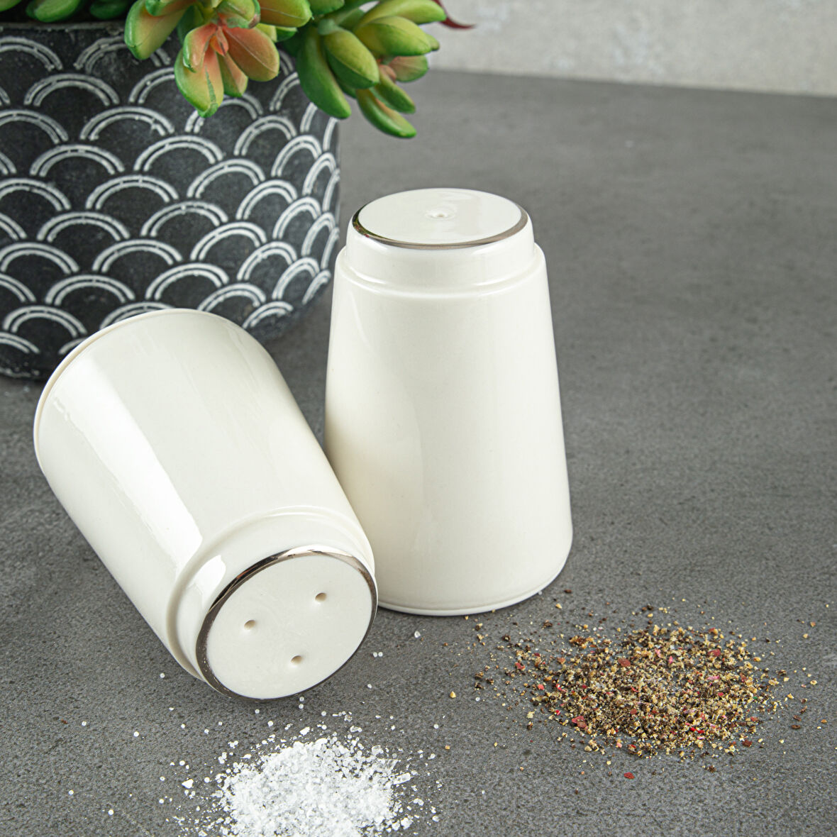 Aryıldız Hazel Platin Tuzluk + Biberlik